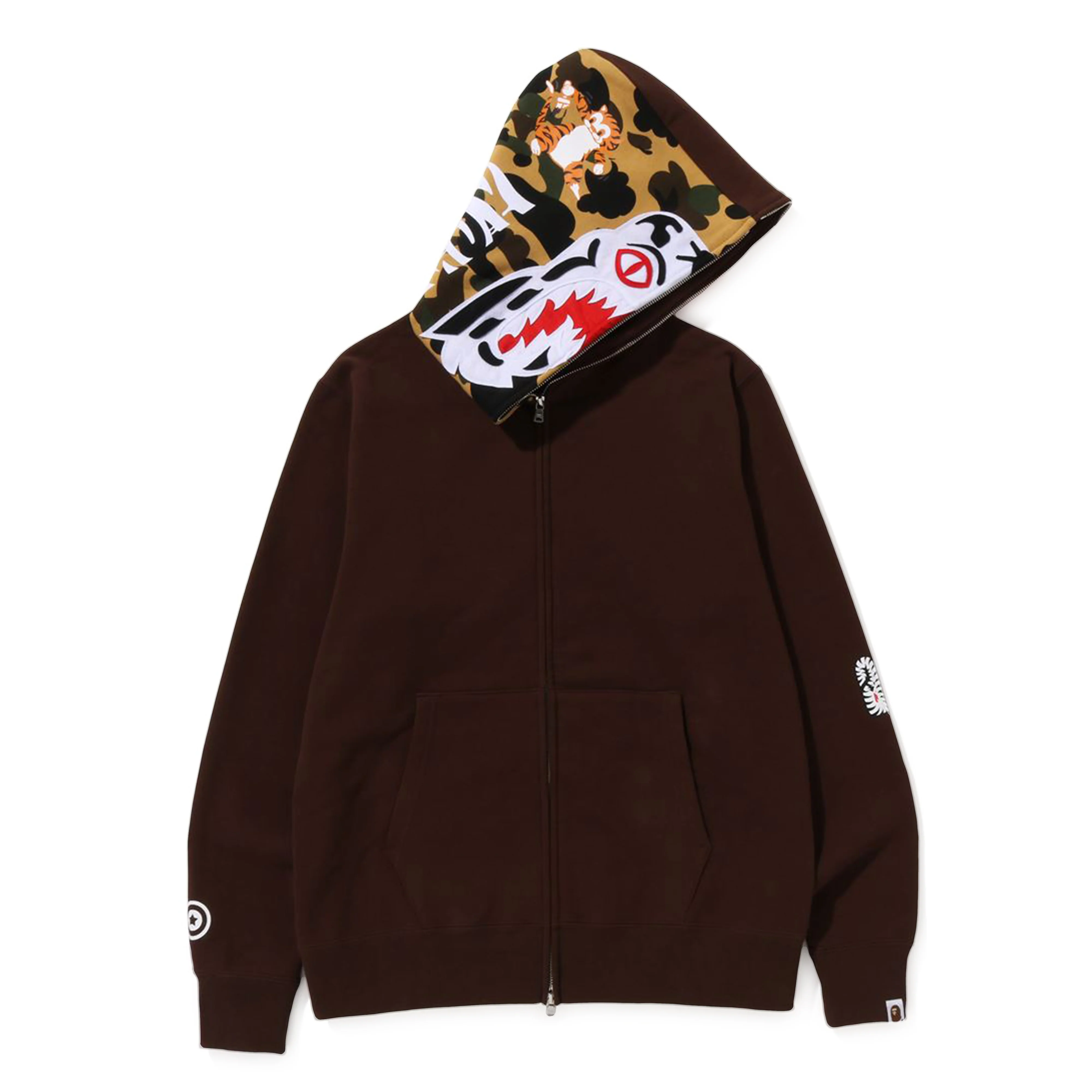 A BATHING APEĀ® - 1st Camo Tiger Full Zip Hoodie - (Brown) - Image 2