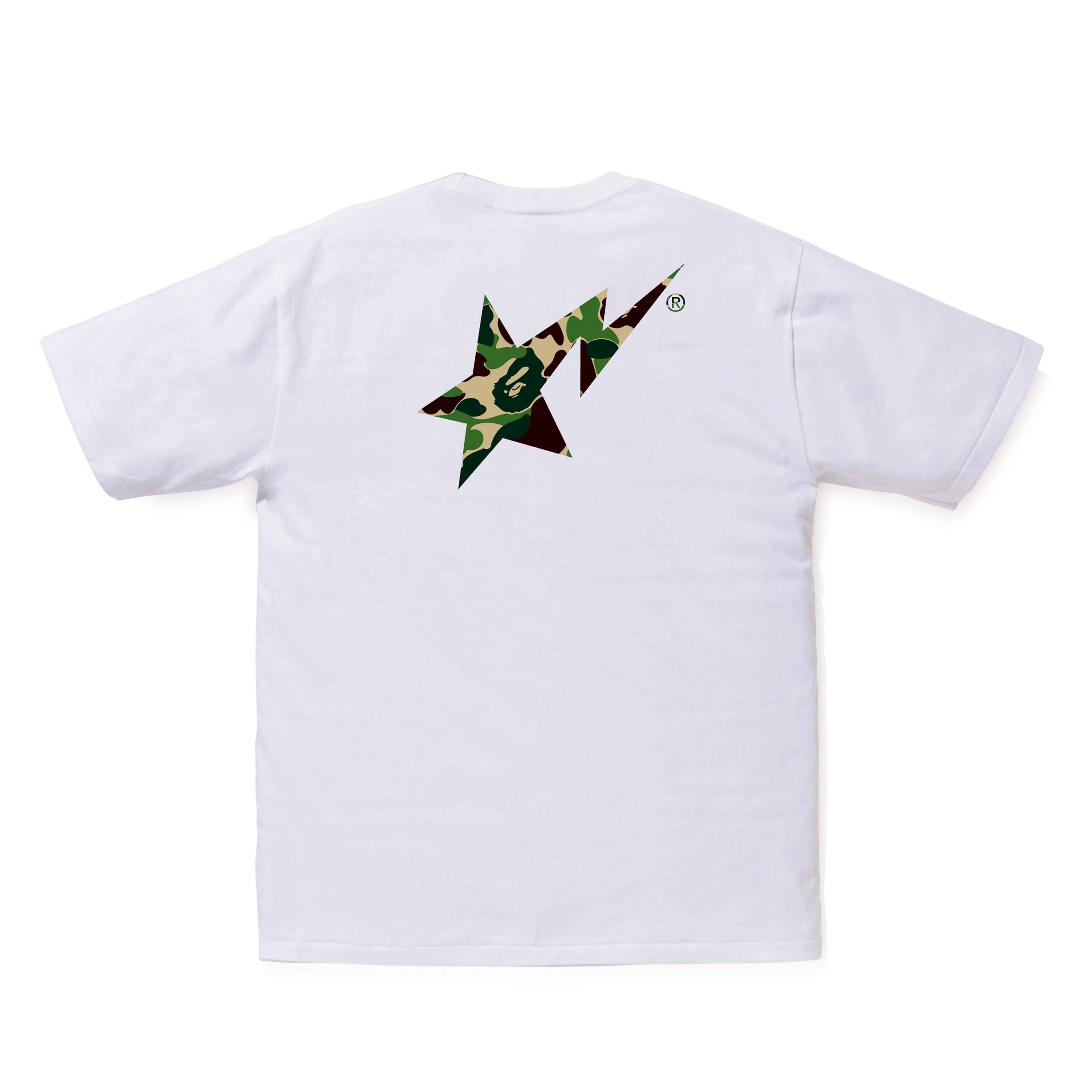 A BATHING APEĀ® - ABC Camo Bape Sta Logo Tee - (White/Green) - Image 2