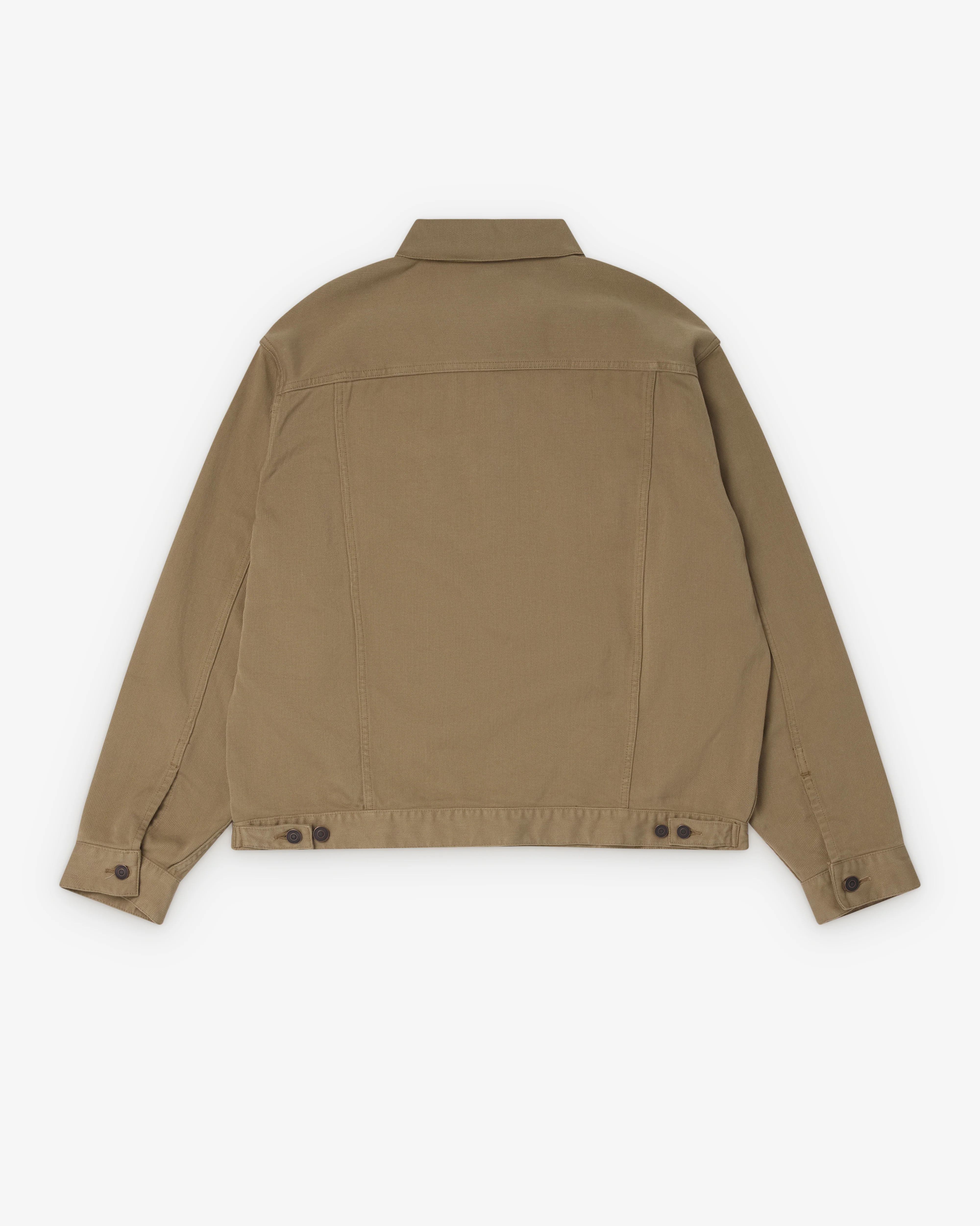 A.Presse - Men's Washed Cotton Pique 3rd Type Jacket - (Beige) - Image 2