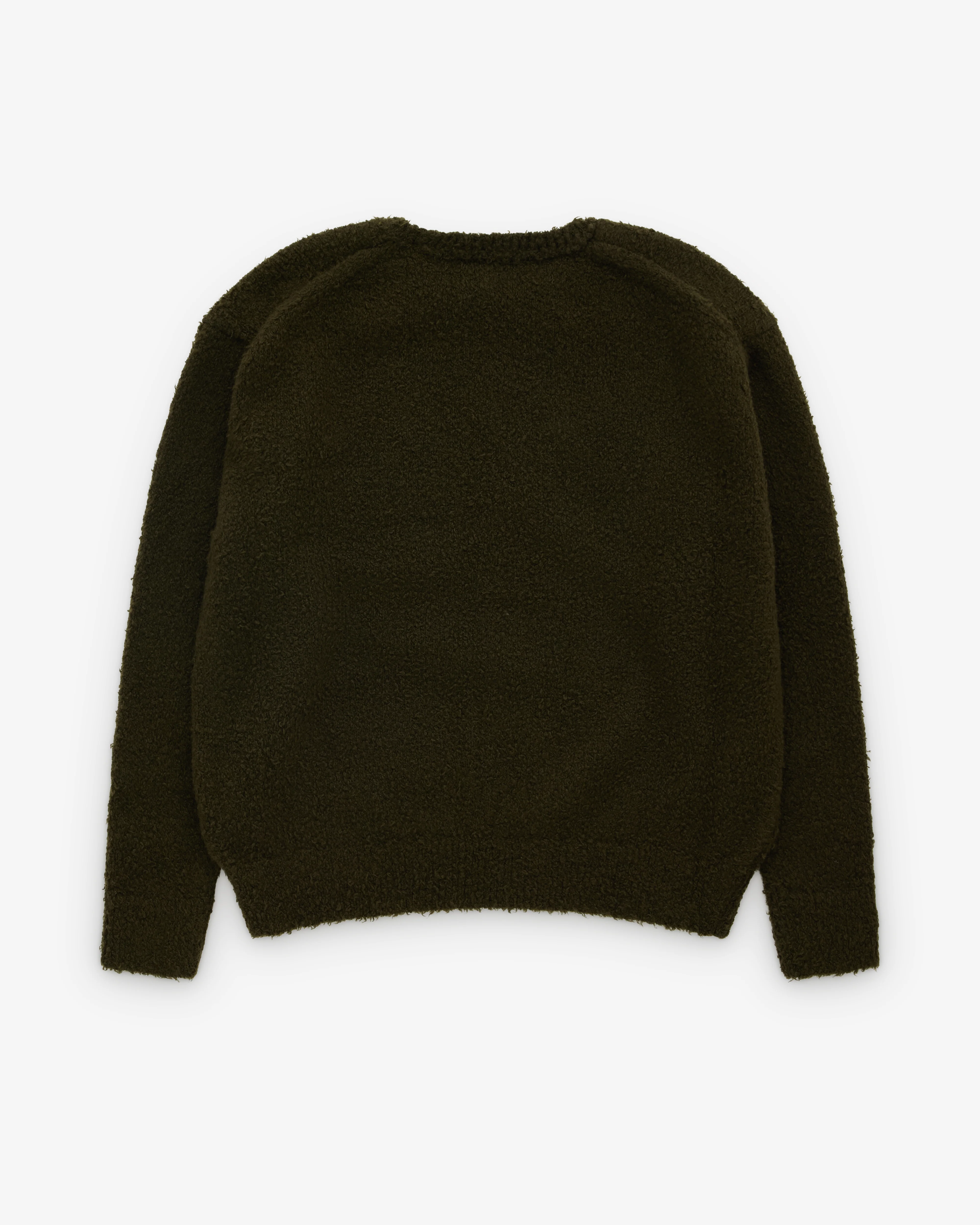 A.Presse - Men's Cashmere Mole Yarn Pullover Sweater - (Khaki) - Image 2