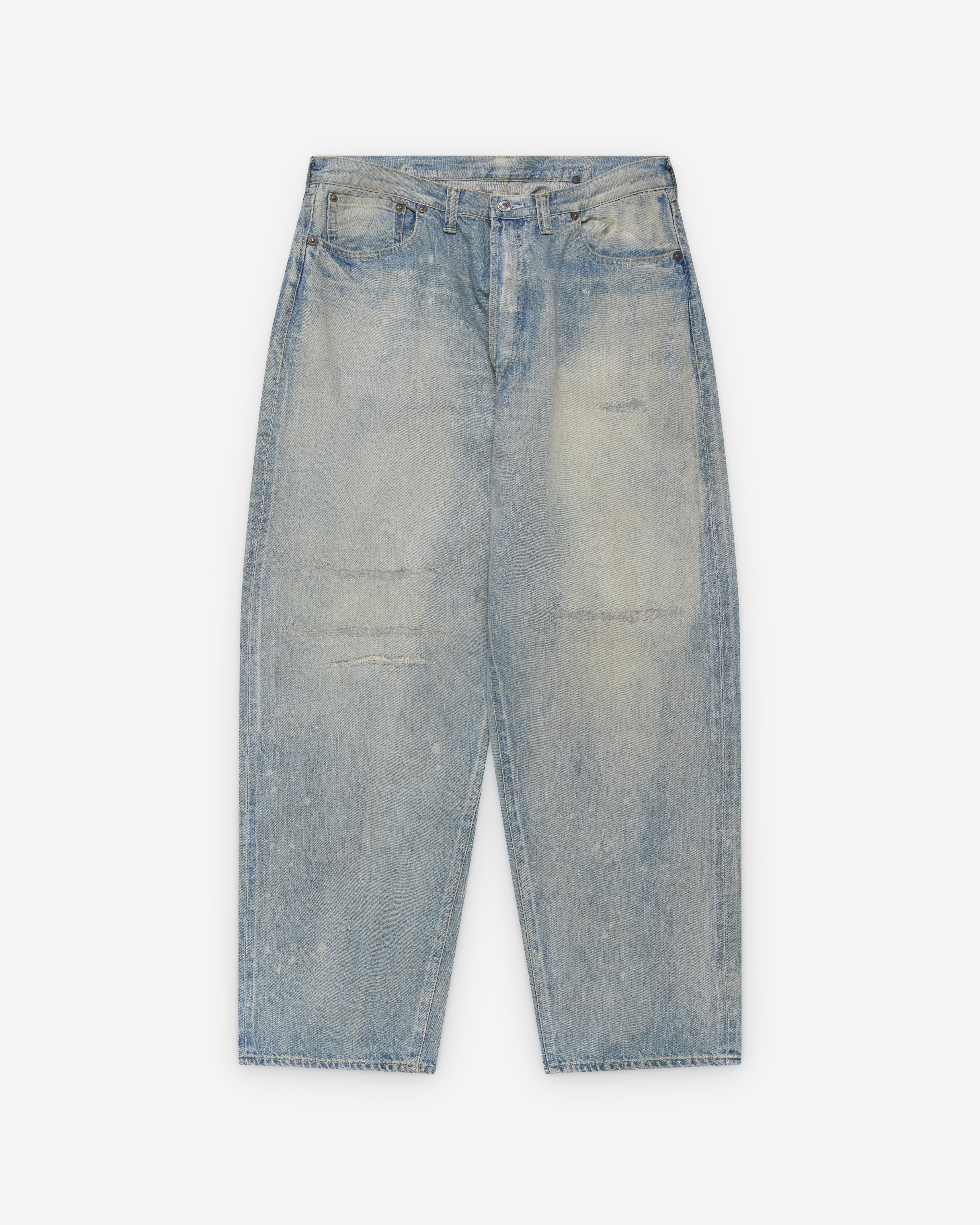 A.Presse - Men's No.37 Washed Denim Pants - (Bleach)