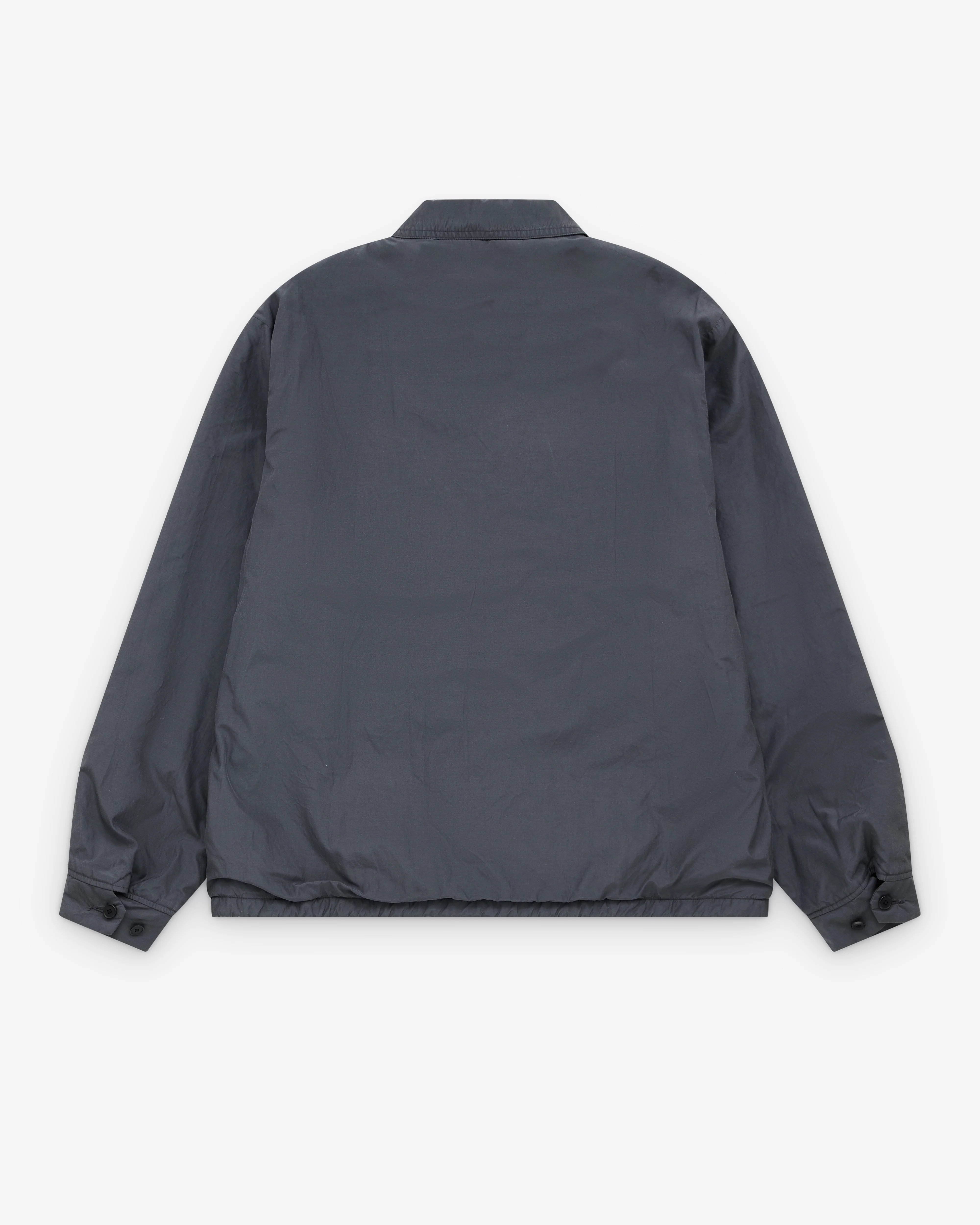 A.Presse - Men's Silk Taffeta Coach Jacket - (Charcoal) - Image 2