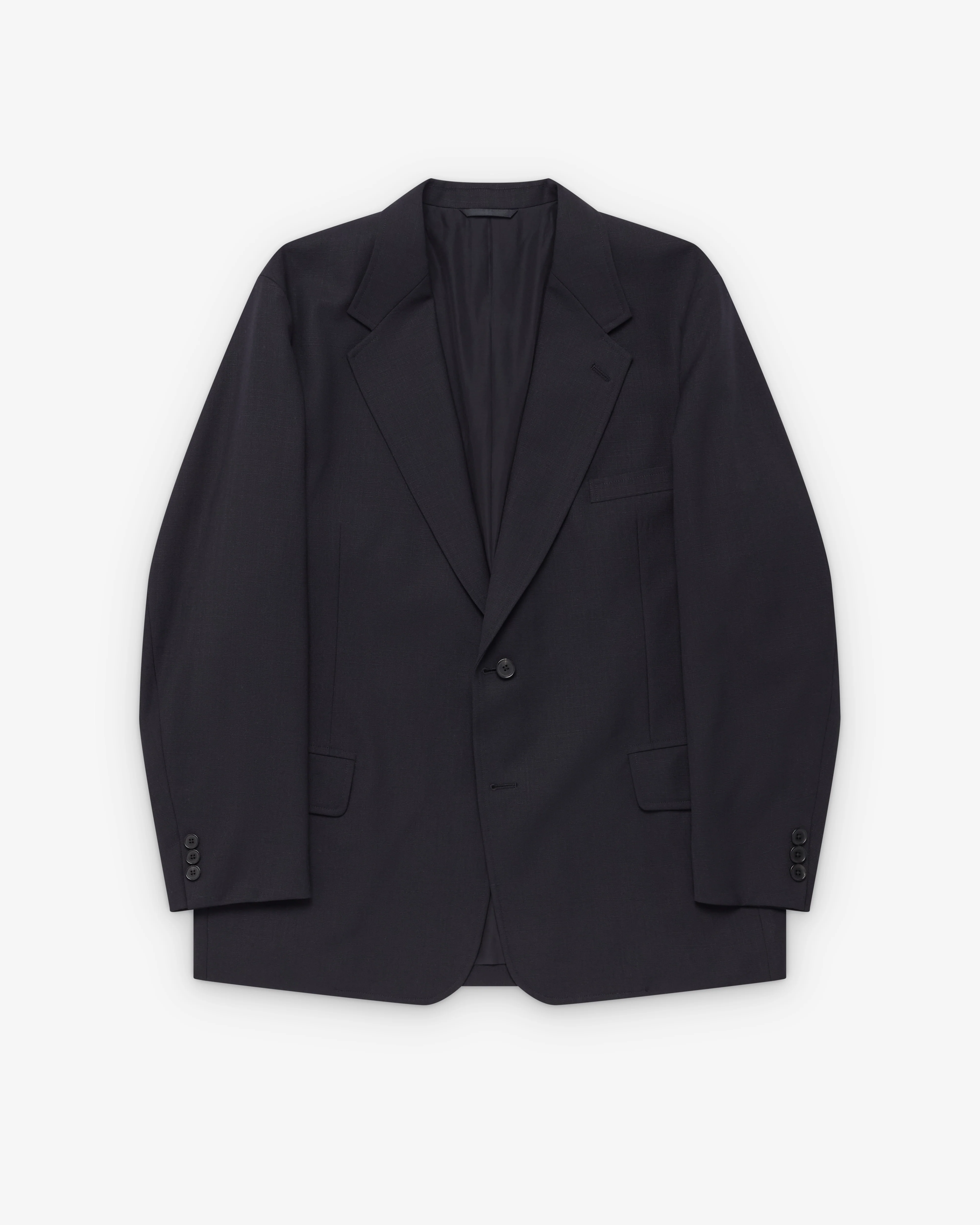 A.Presse - Men's Slub Wool Jacket - (Navy)