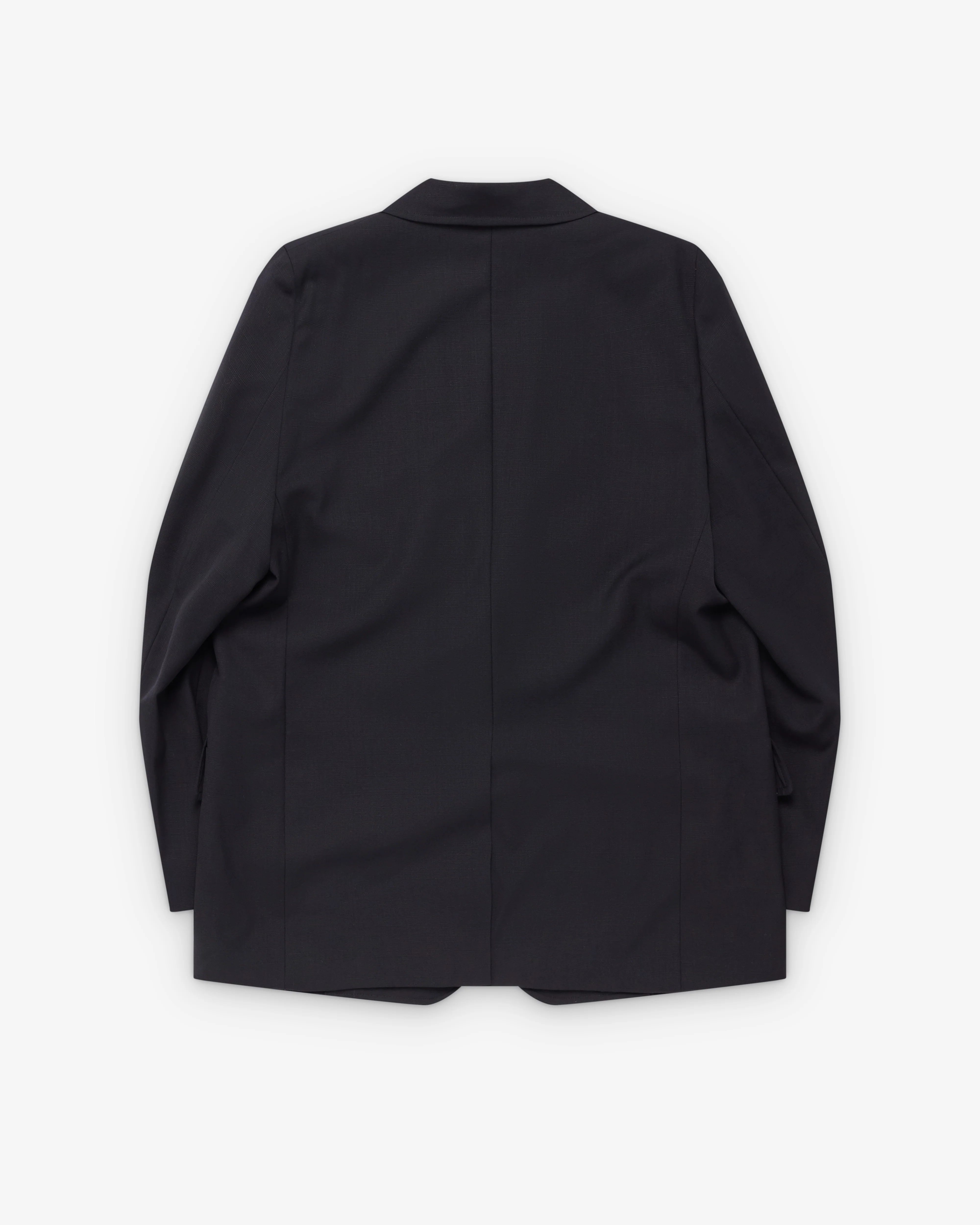A.Presse - Men's Slub Wool Jacket - (Navy) - Image 2