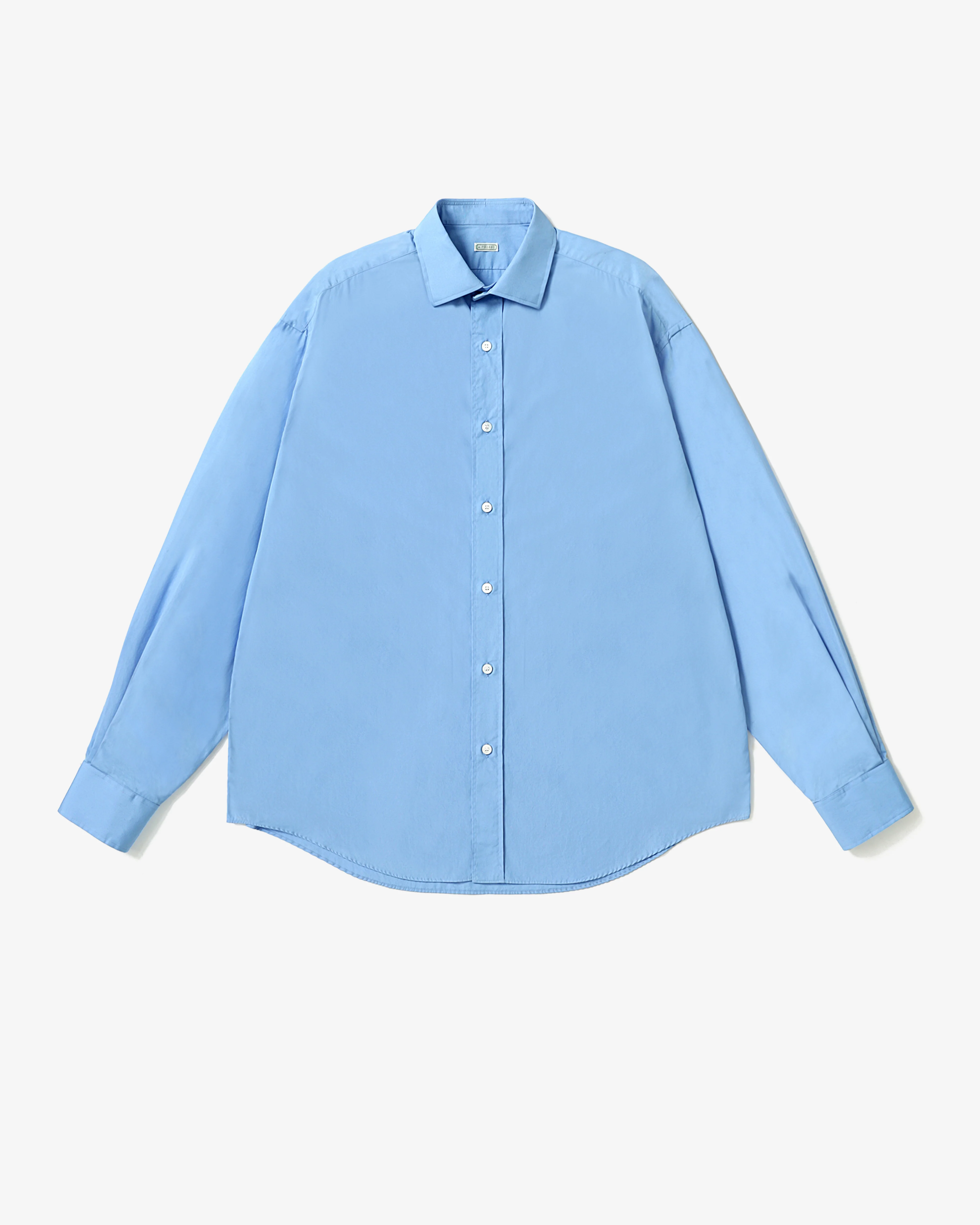 A.Presse - Men's Spread Collar Shirt - (Sax)