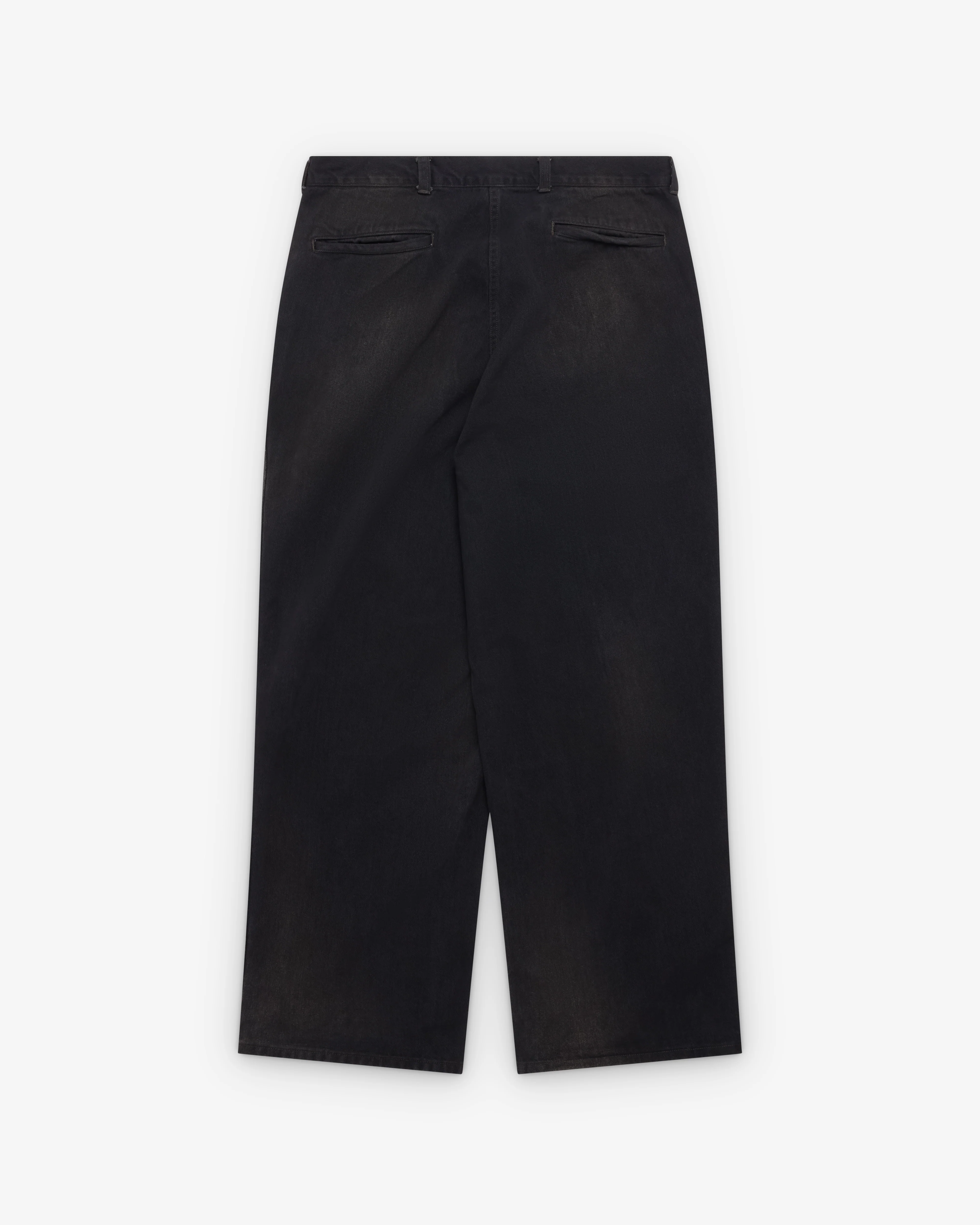 A.Presse - Men's Vintage Black Denim Work Pants - (Black) - Image 2