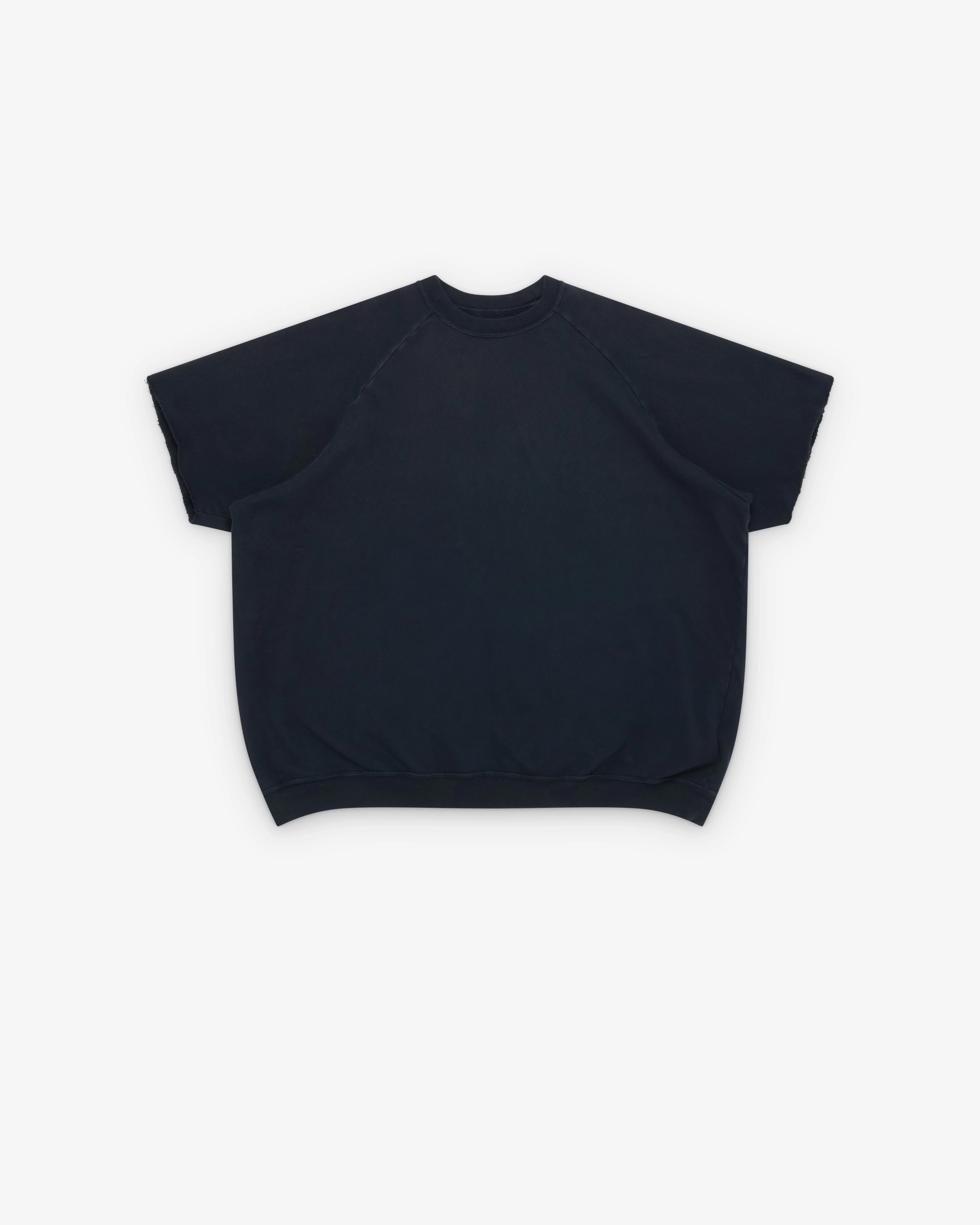 A.Presse - Men's Vintage Light Weight Short Sleeve Sweat - (Black)