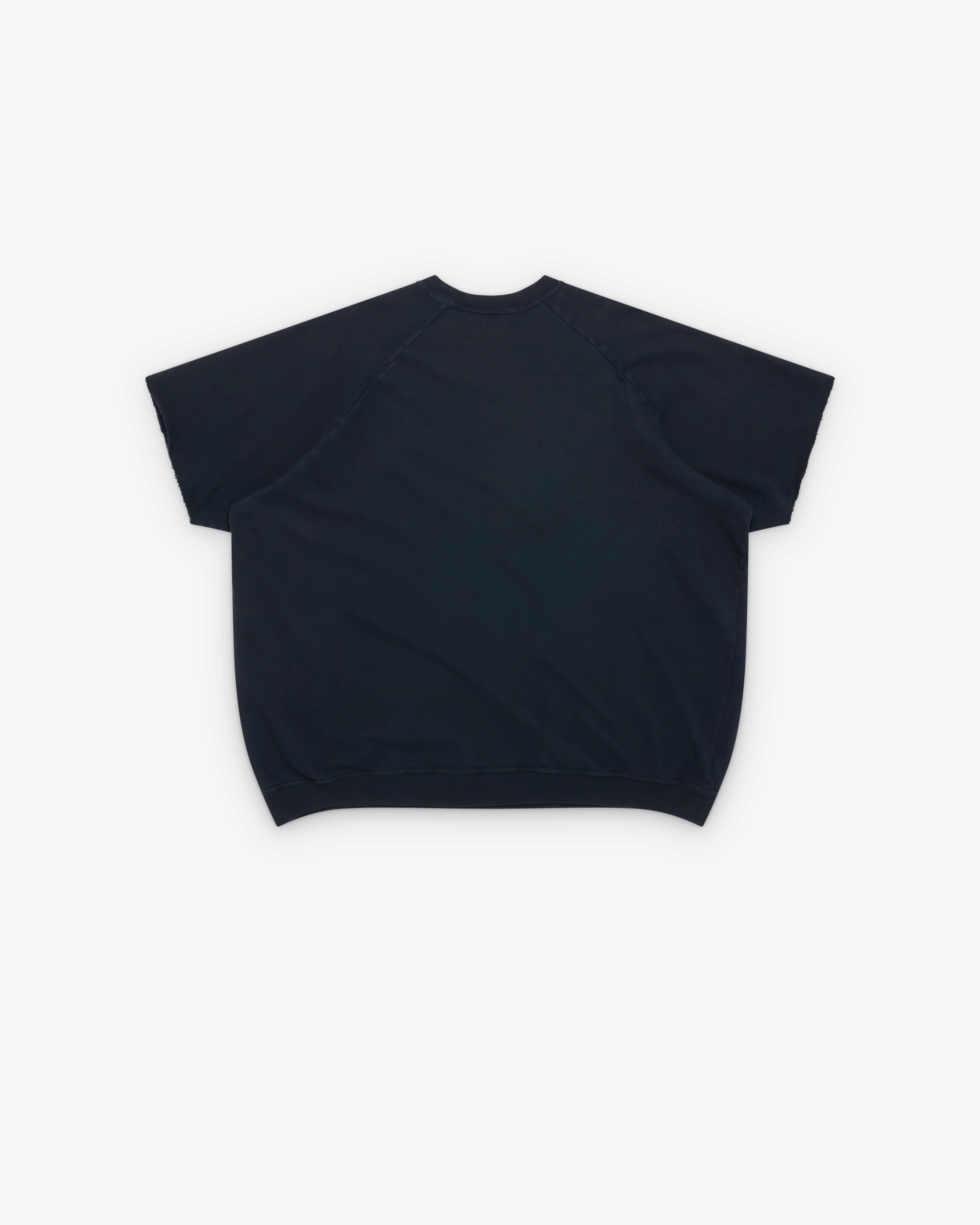 A.Presse - Men's Vintage Light Weight Short Sleeve Sweat - (Black) - Image 2