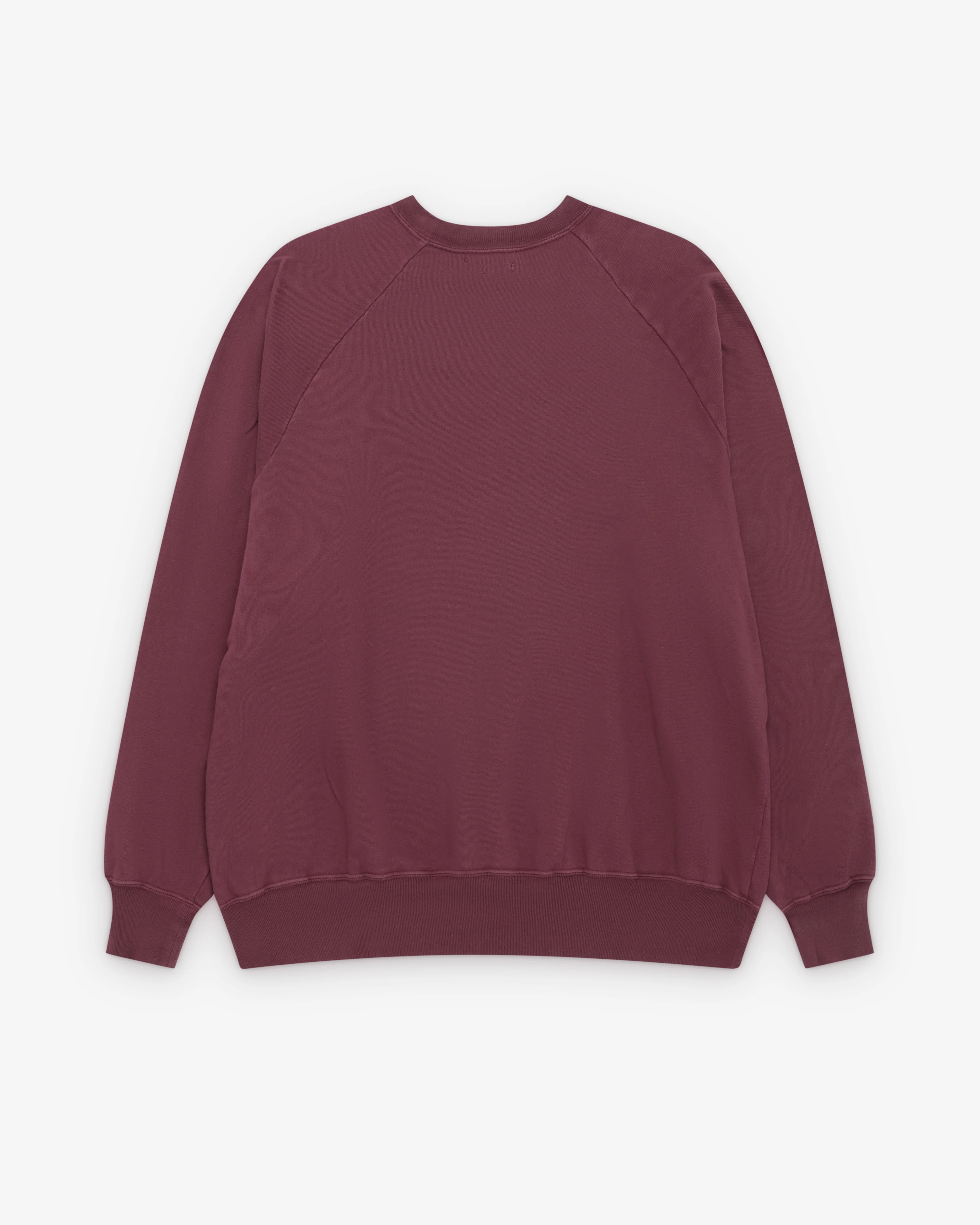 A.Presse - Men's Vintage Light Weight Sweatshirt - (Burgandy) - Image 2