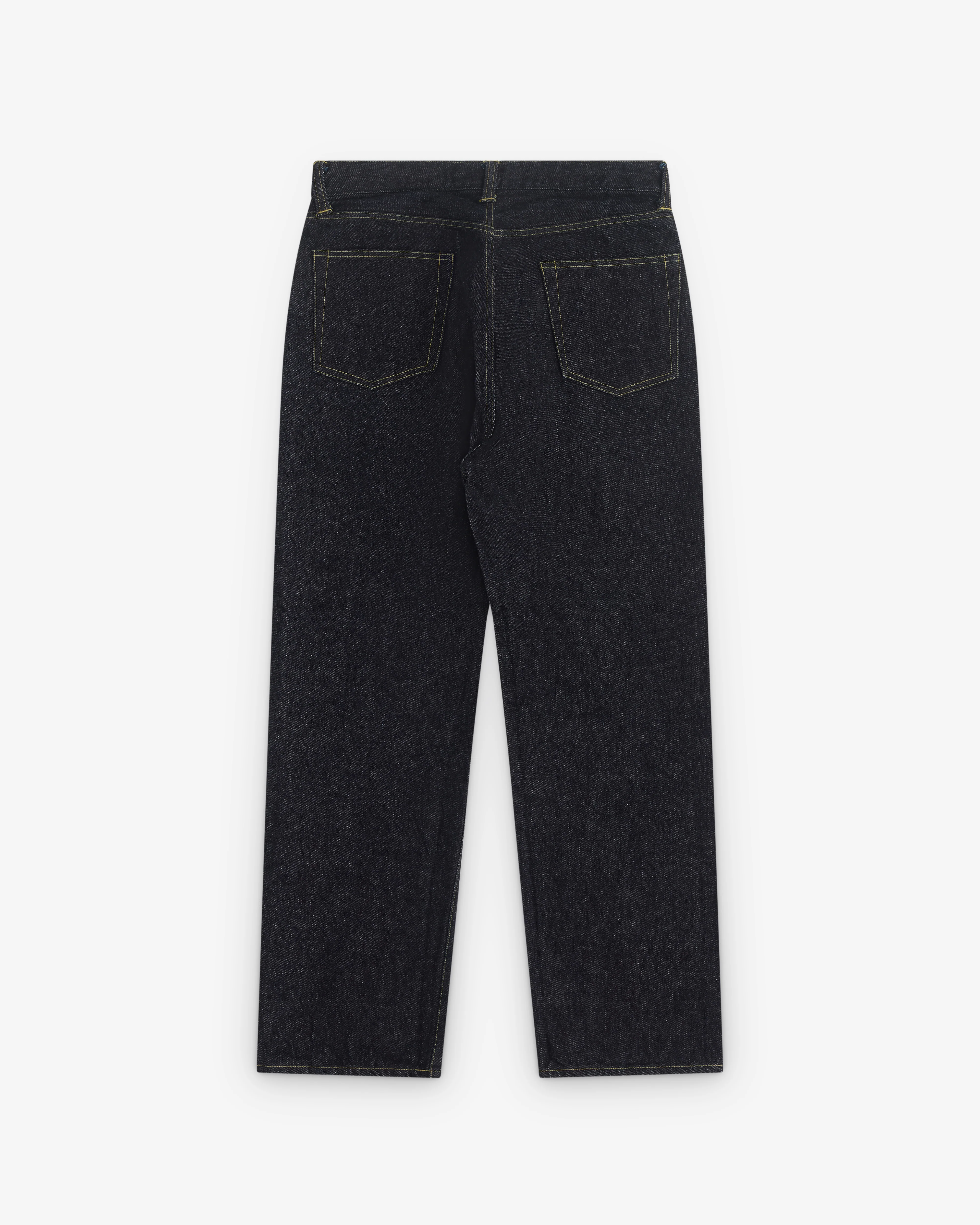 A.Presse - Men’s Washed Denim Wide Pants - (Indigo) - Image 2