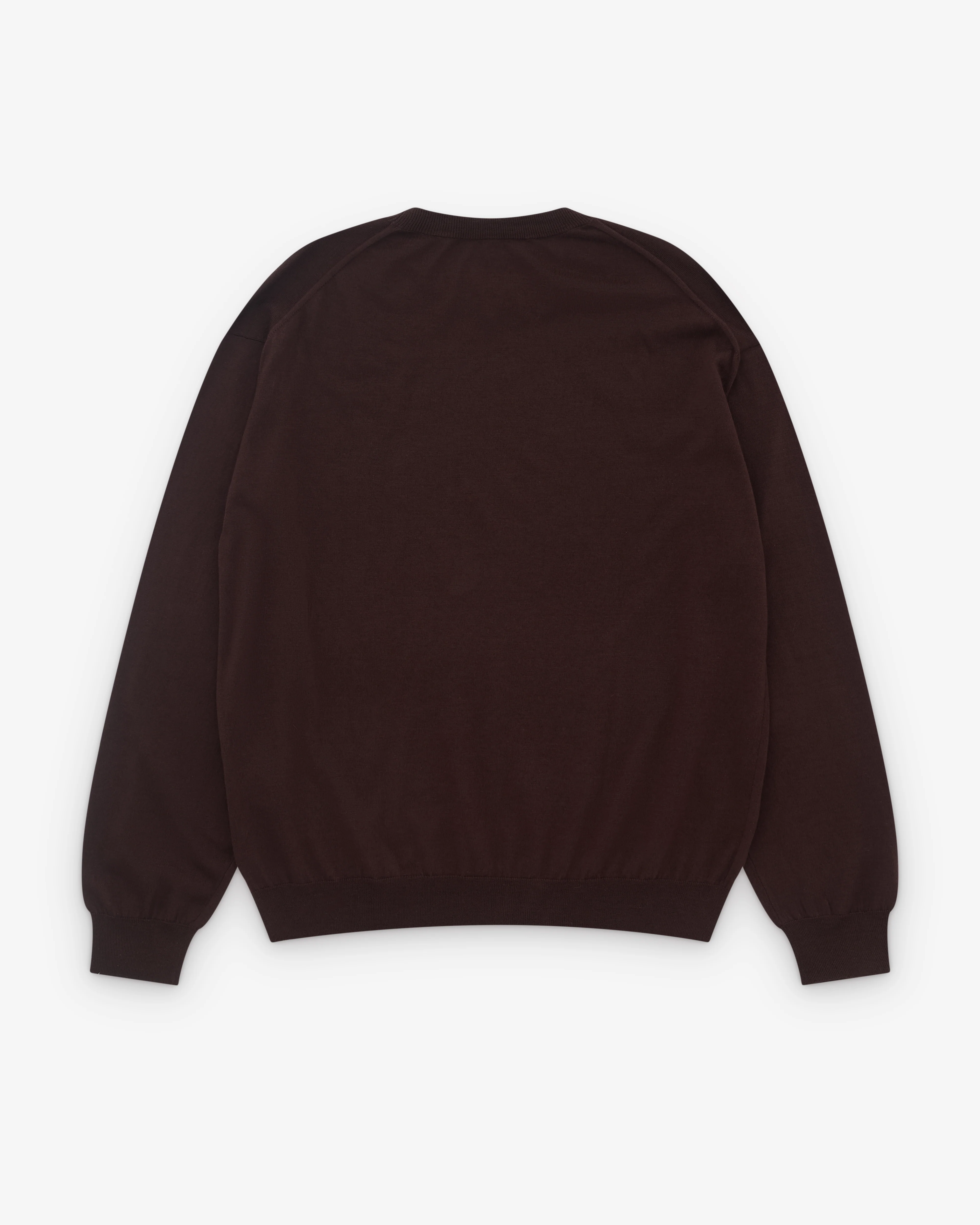 A.Presse - Men’s Wool Cotton High Gauge Crew Neck - (Navy) - Image 2