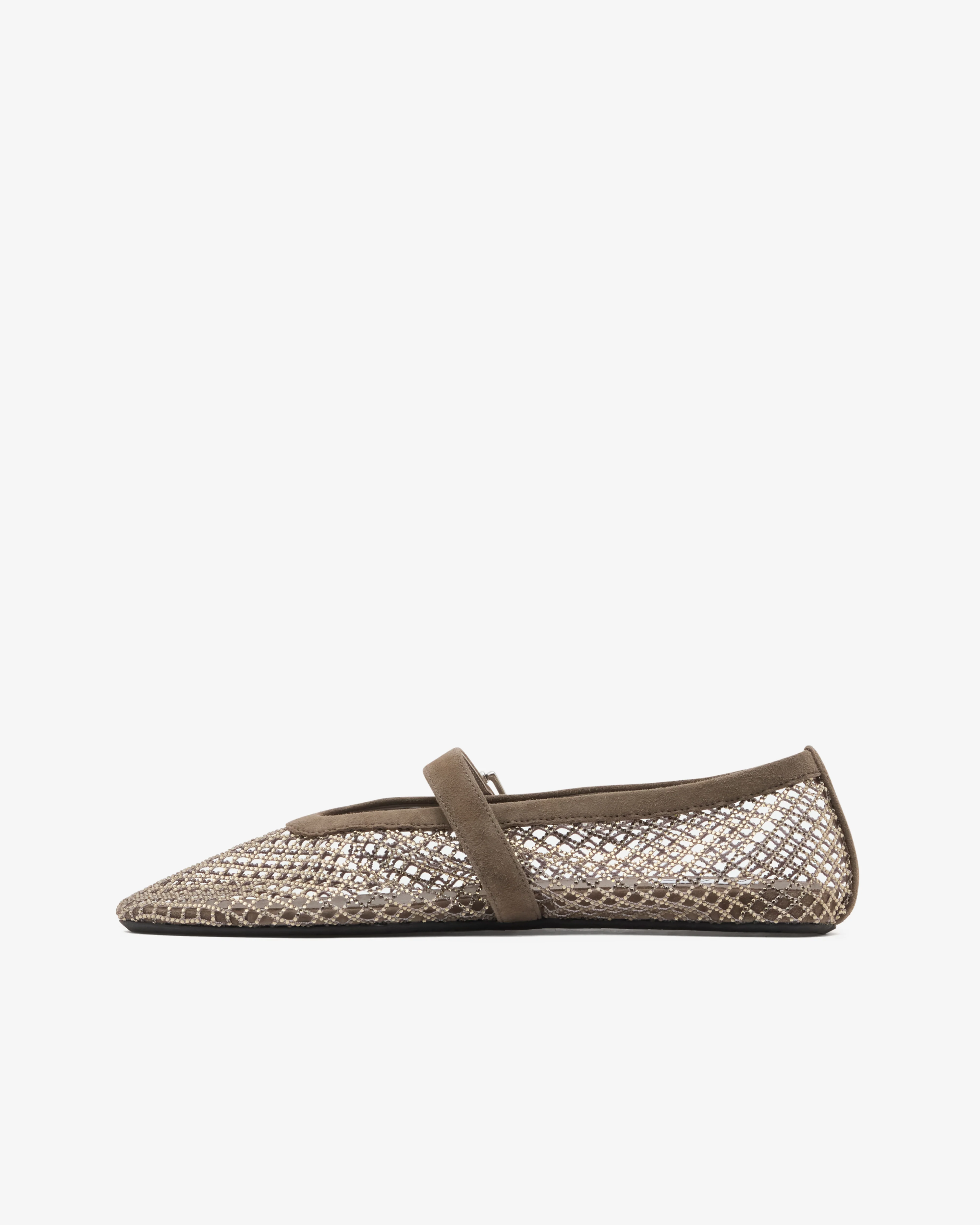 Alaïa - Women's Fishnet Ballet Flats - (Argent) - Image 2