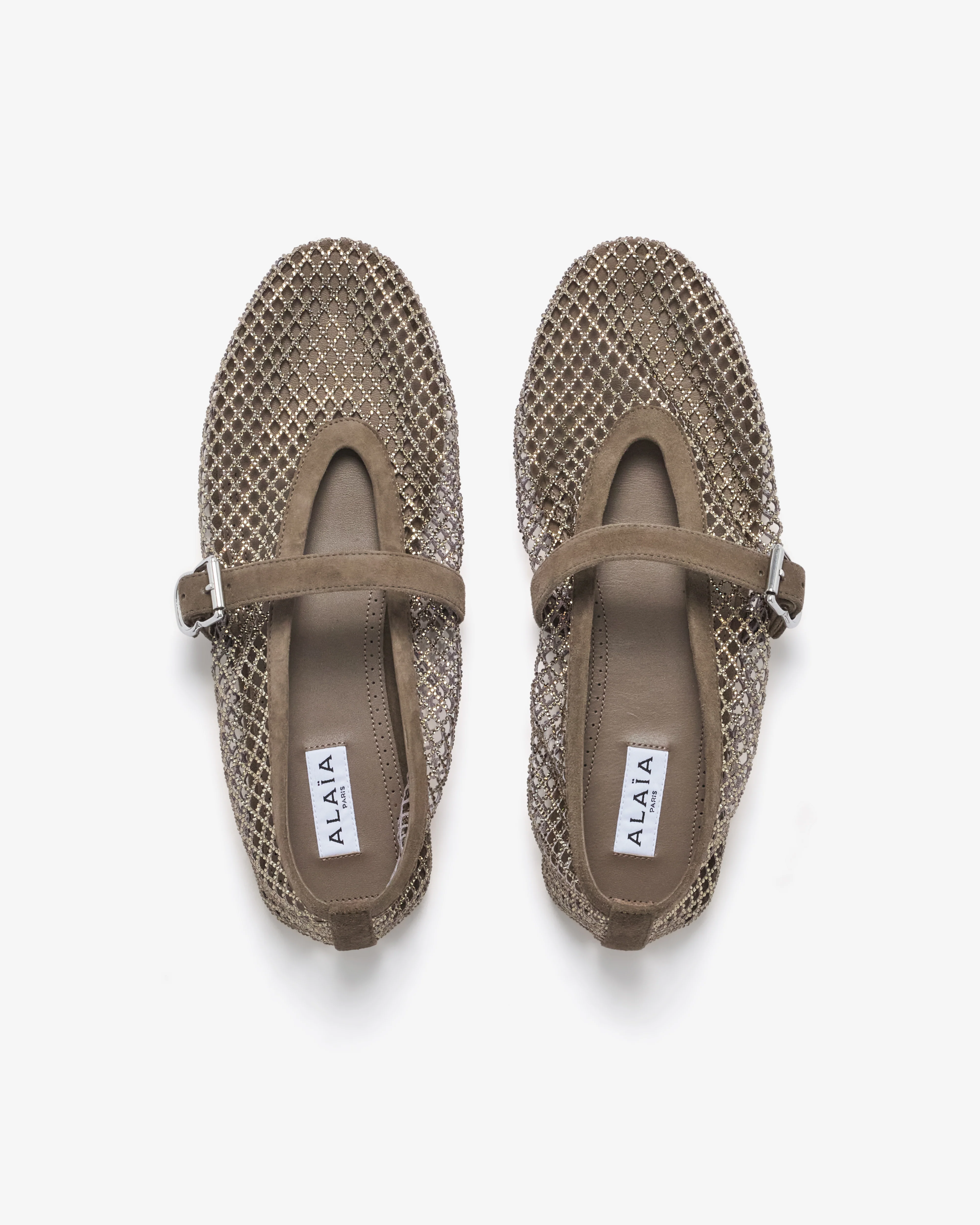 Alaïa - Women's Fishnet Ballet Flats - (Argent) - Image 5