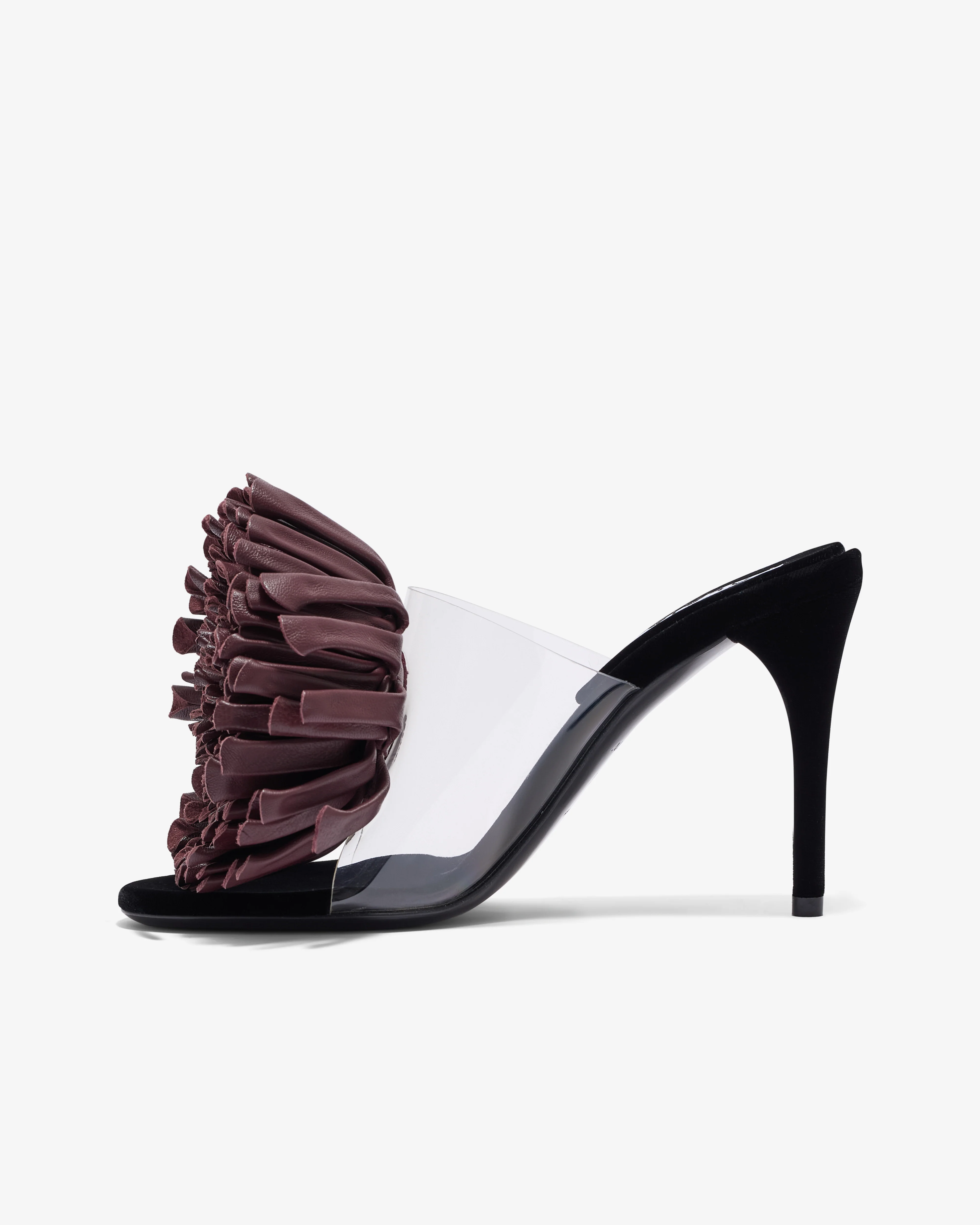 Alaïa - Women's Asymetric Heel Sandals - (Aubergine) - Image 2