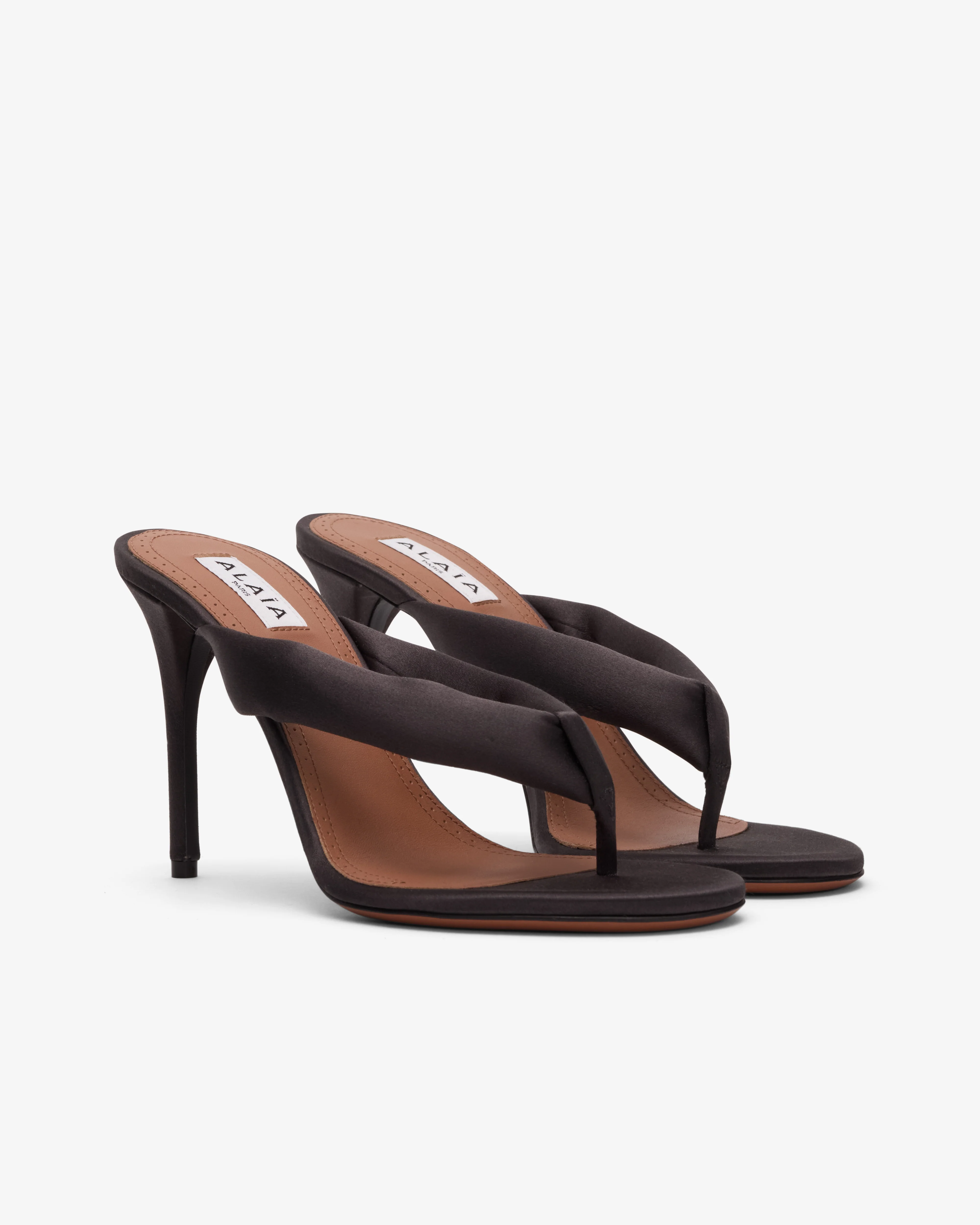 Alaïa - Women's Padded Sandal - (Anthracite) - Image 3