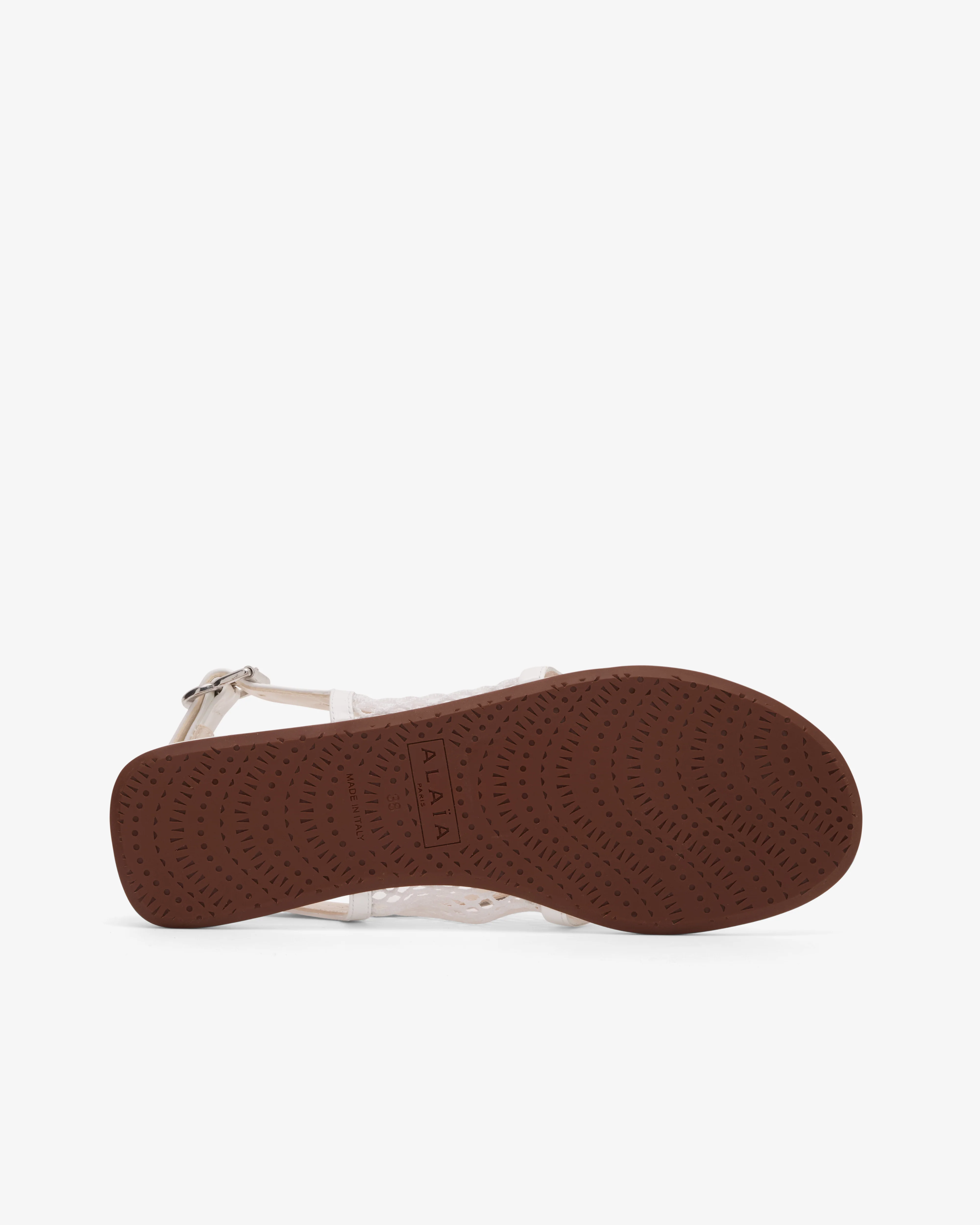 Alaïa - Women's Fishnet Thong Sandals - (Optical White) - Image 6