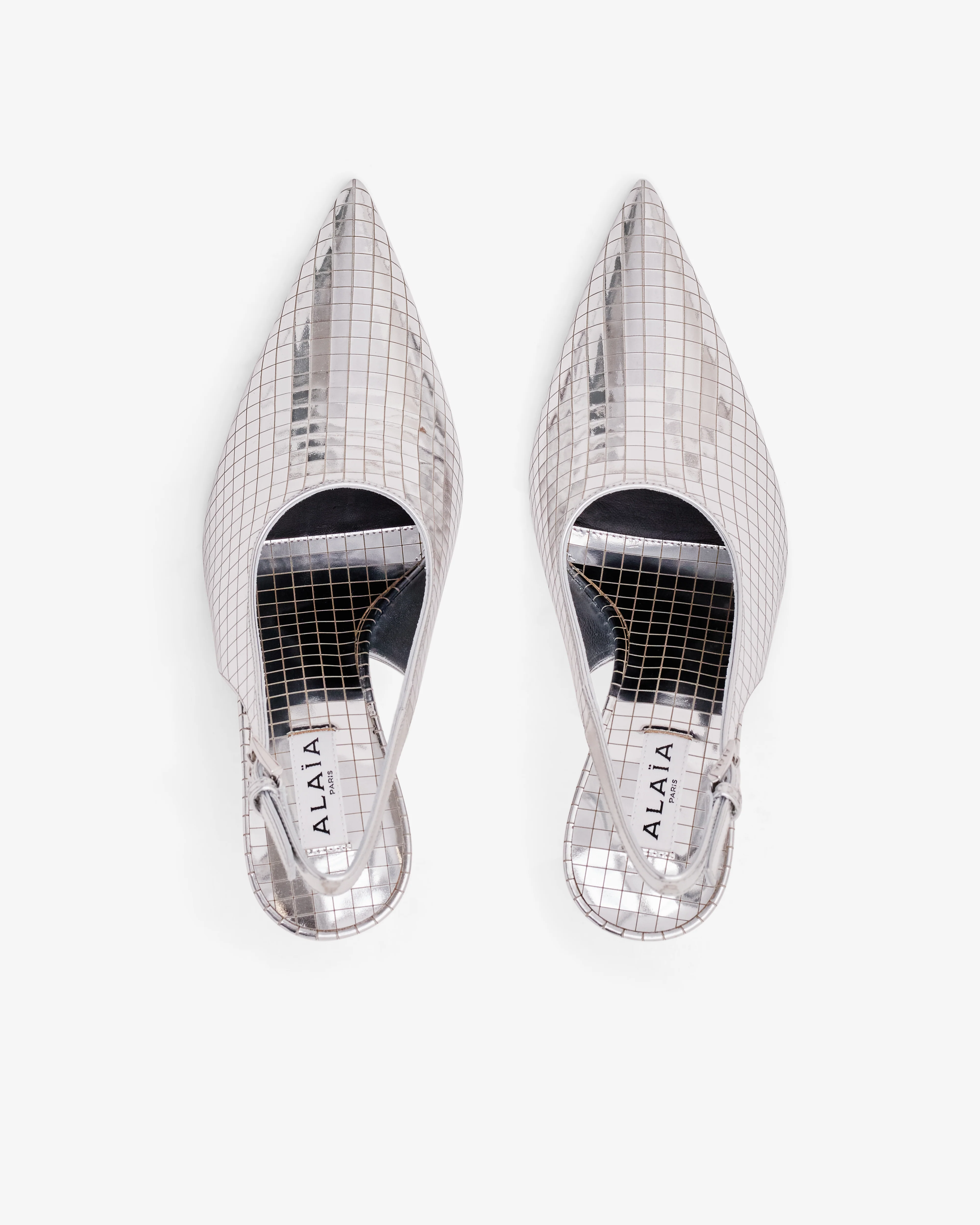 Alaïa - Women’s Art Deco Slingbacks - (Silver) - Image 5