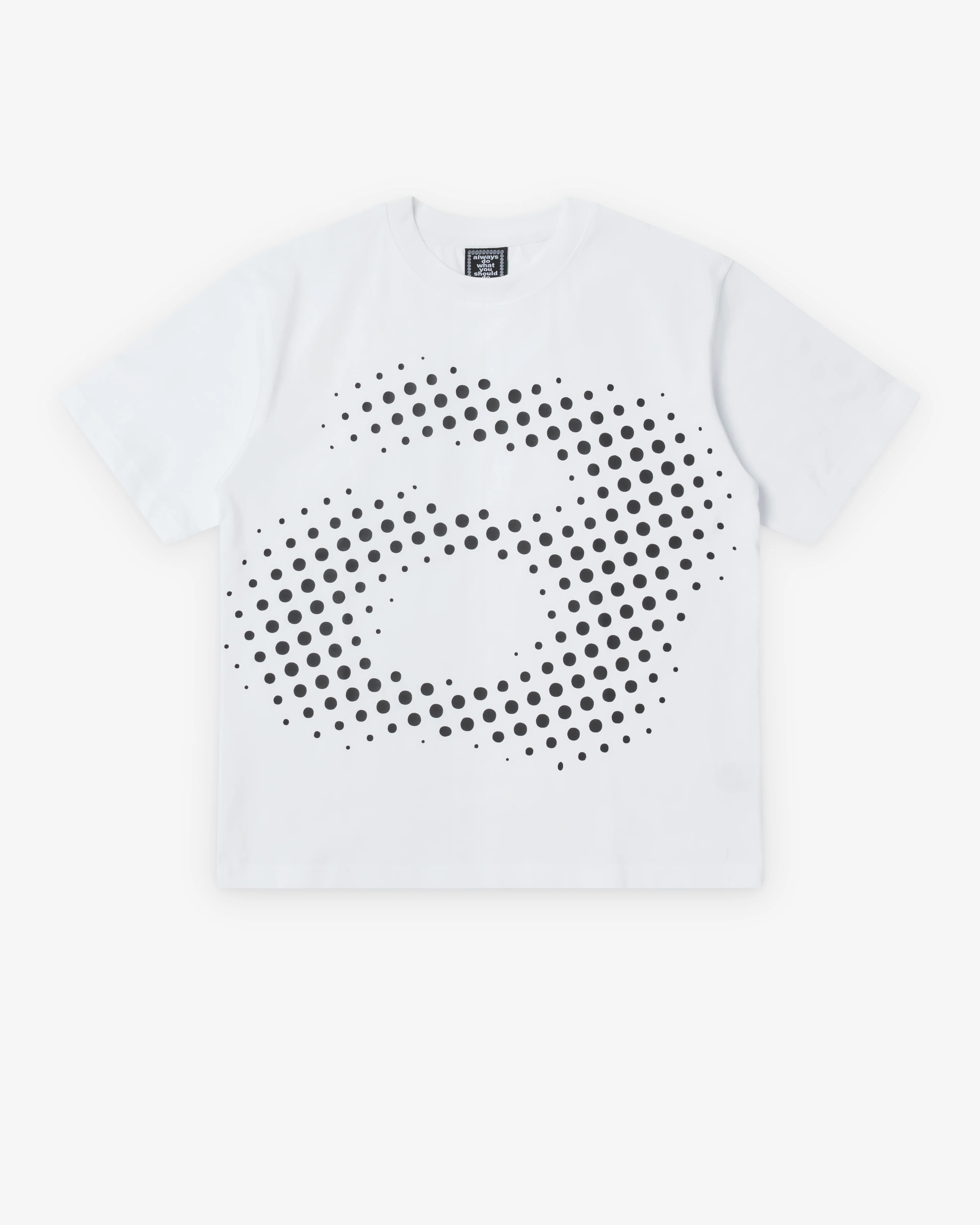 Always Do What You Should Do - Men's Big Halftone T-Shirt - (White)