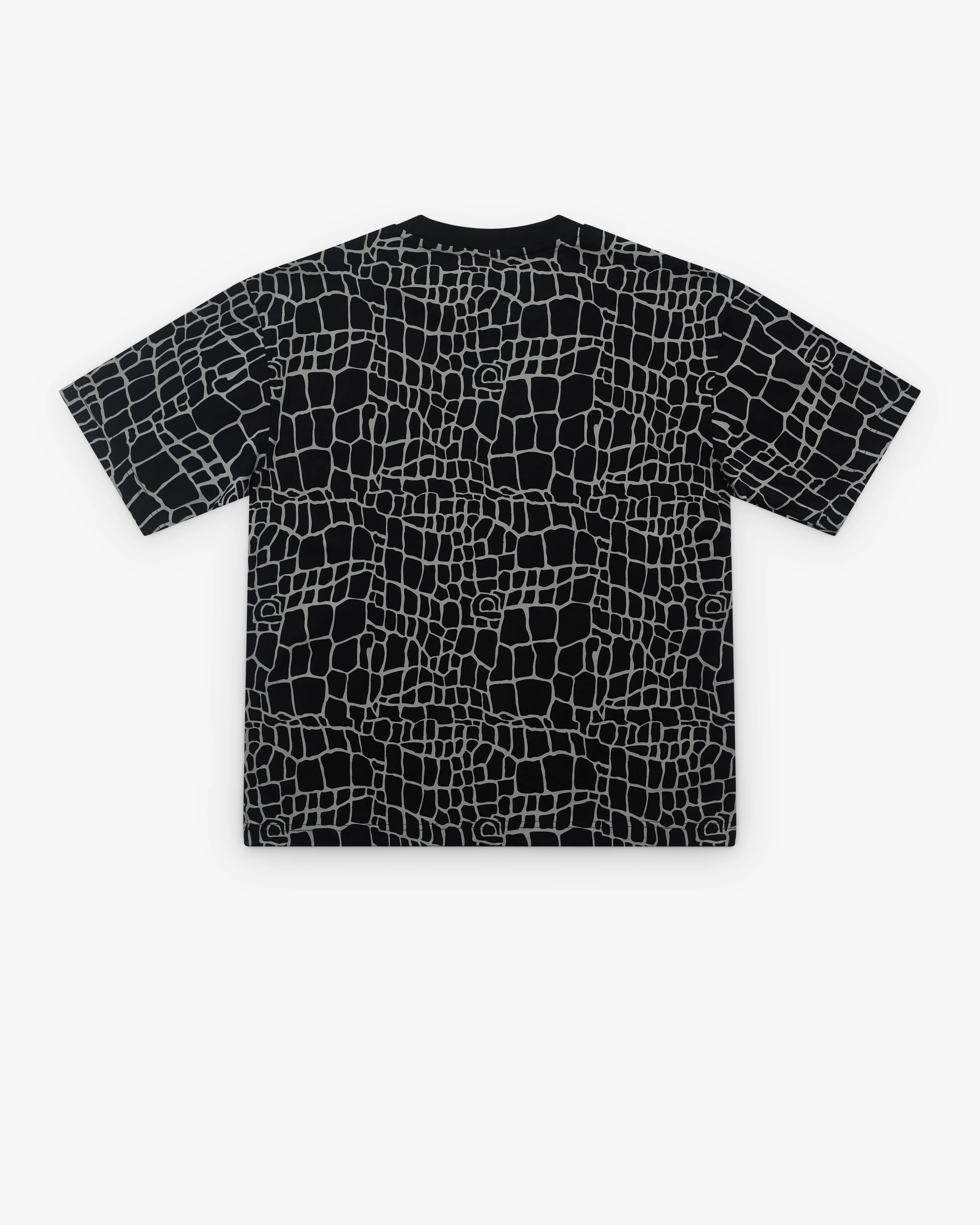 Always Do What You Should Do - Men’s Croc Print T-Shirt - (Black) - Image 2