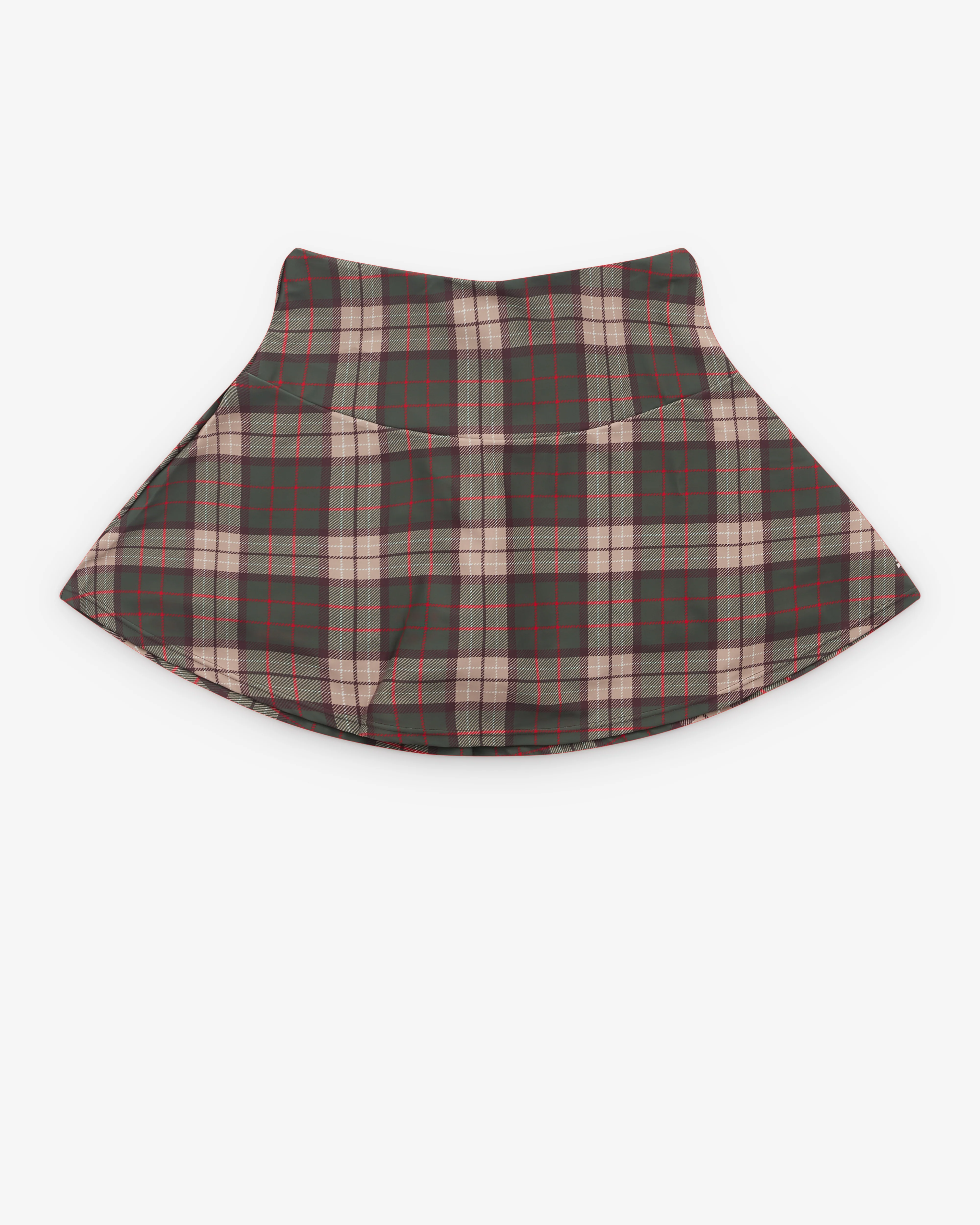 Always Do What You Should Do - Women’s Plaid He@Rt Logo Skort - (Brown) - Image 2