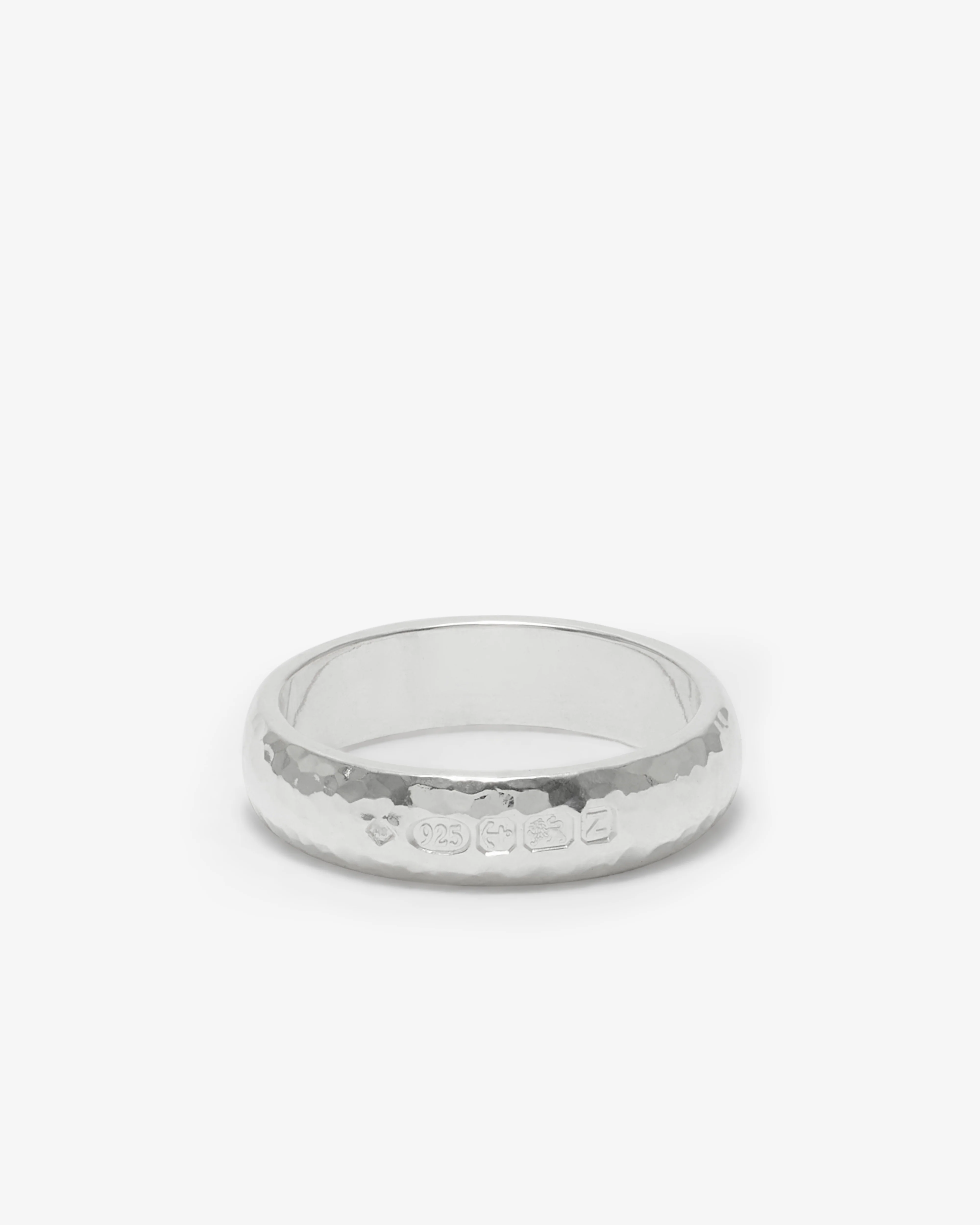 Bunney - Hammered Band Ring - (Silver) - Image 2
