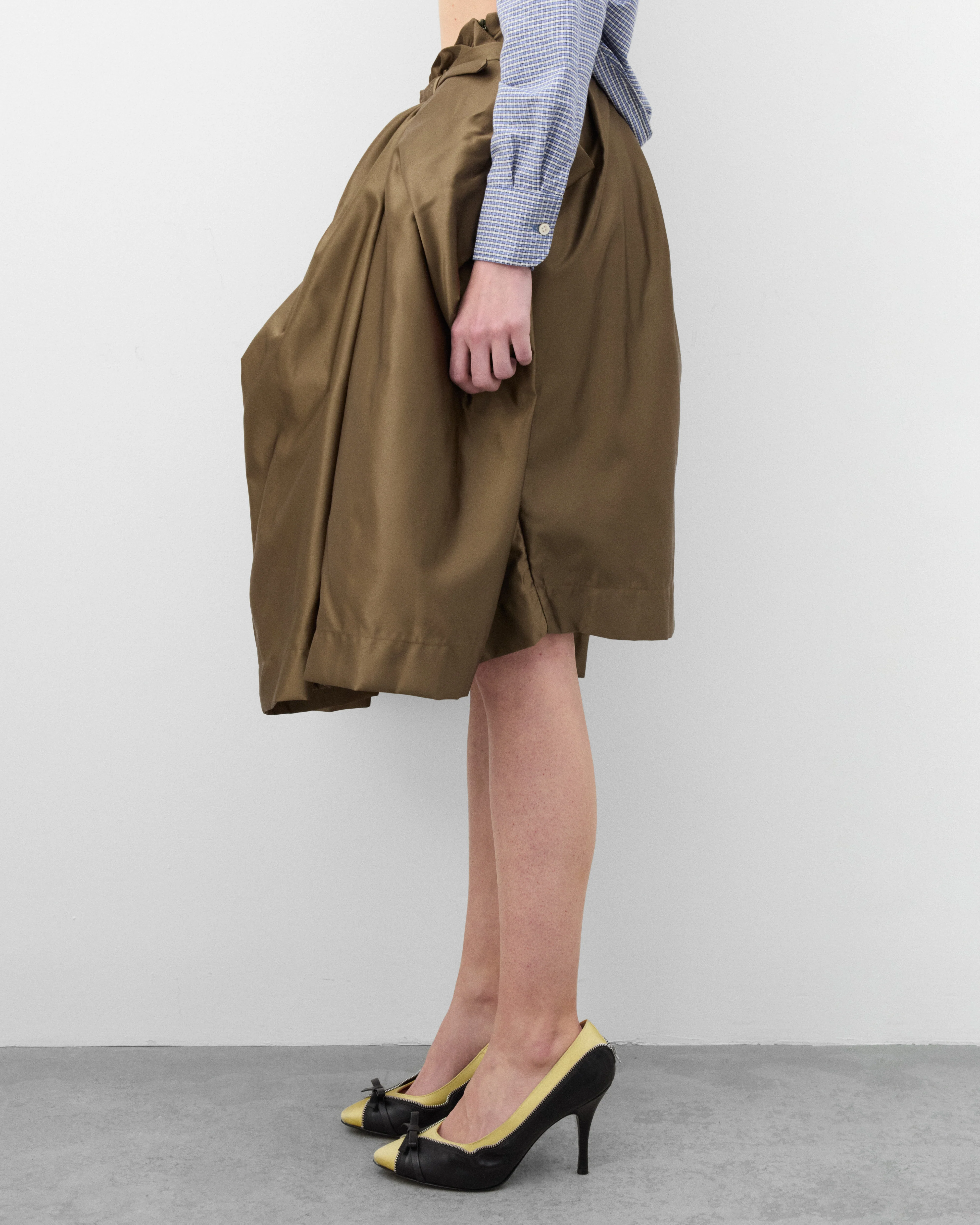 August Barron - Women's Belted Ballgown Skirt - (Khaki) - Image 4