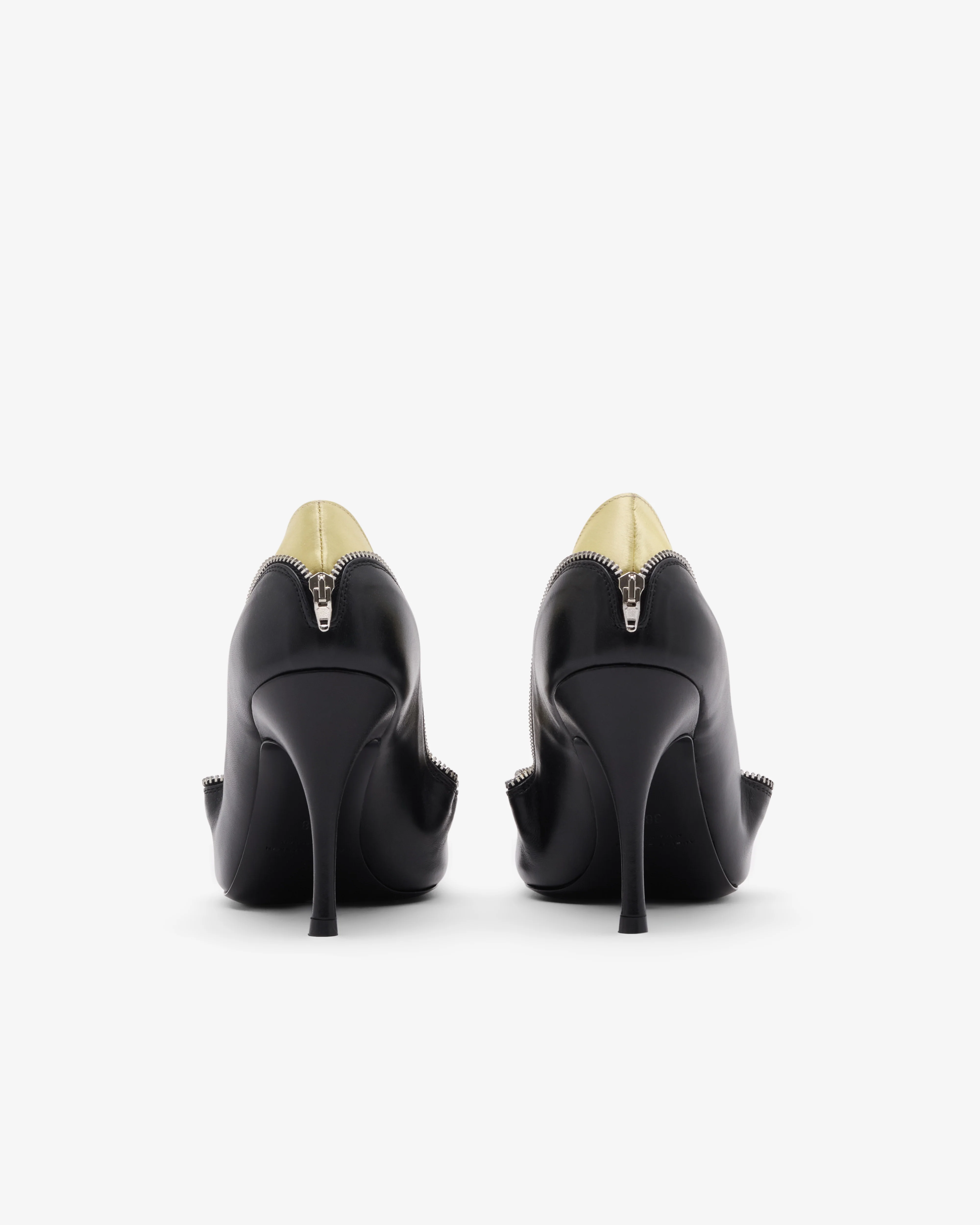 August Barron - Women's Unzipped Pump - (Black/Yellow) - Image 4