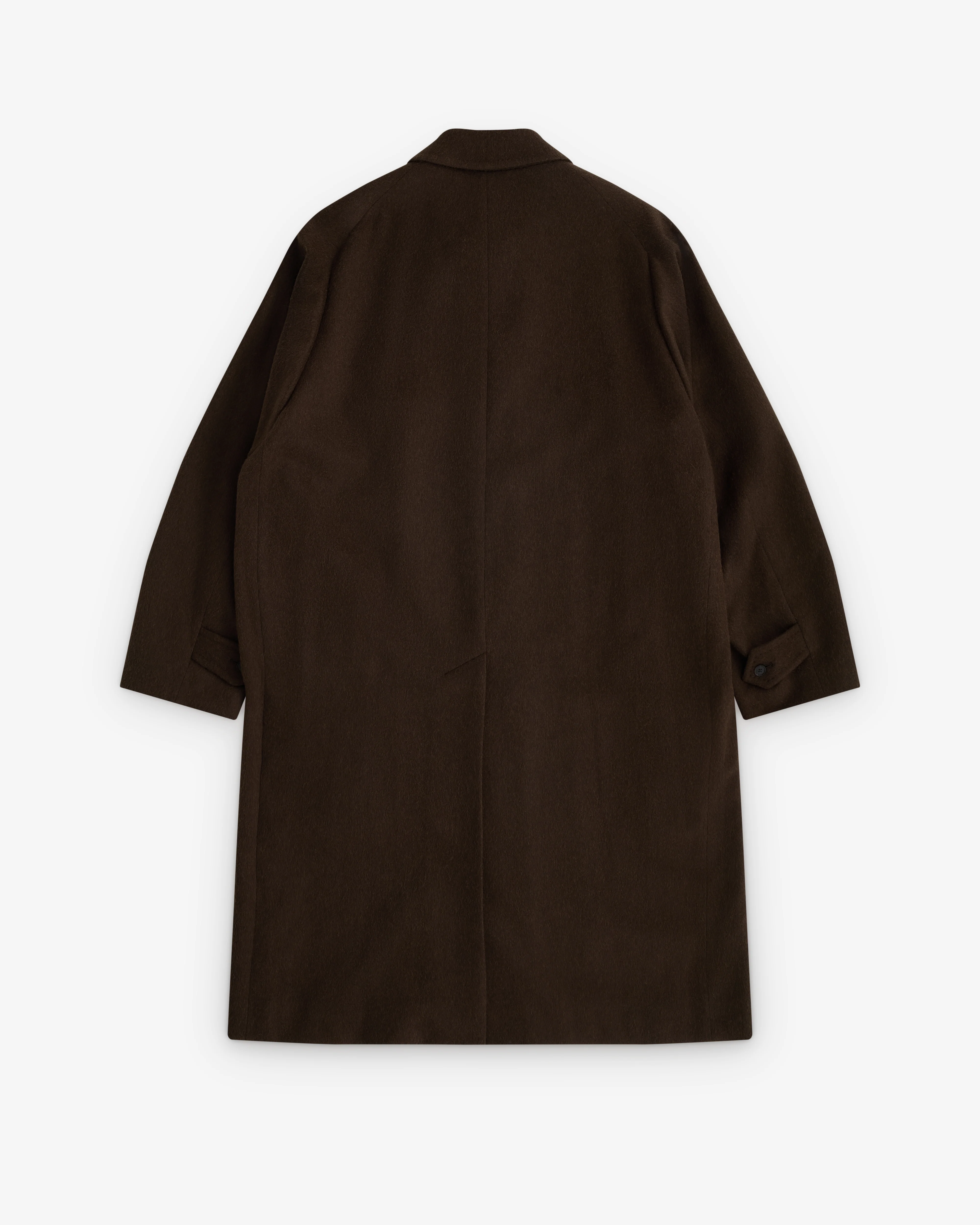 Auralee - Men's Baby Camel Flannel Coat - (Dark Brown) - Image 2