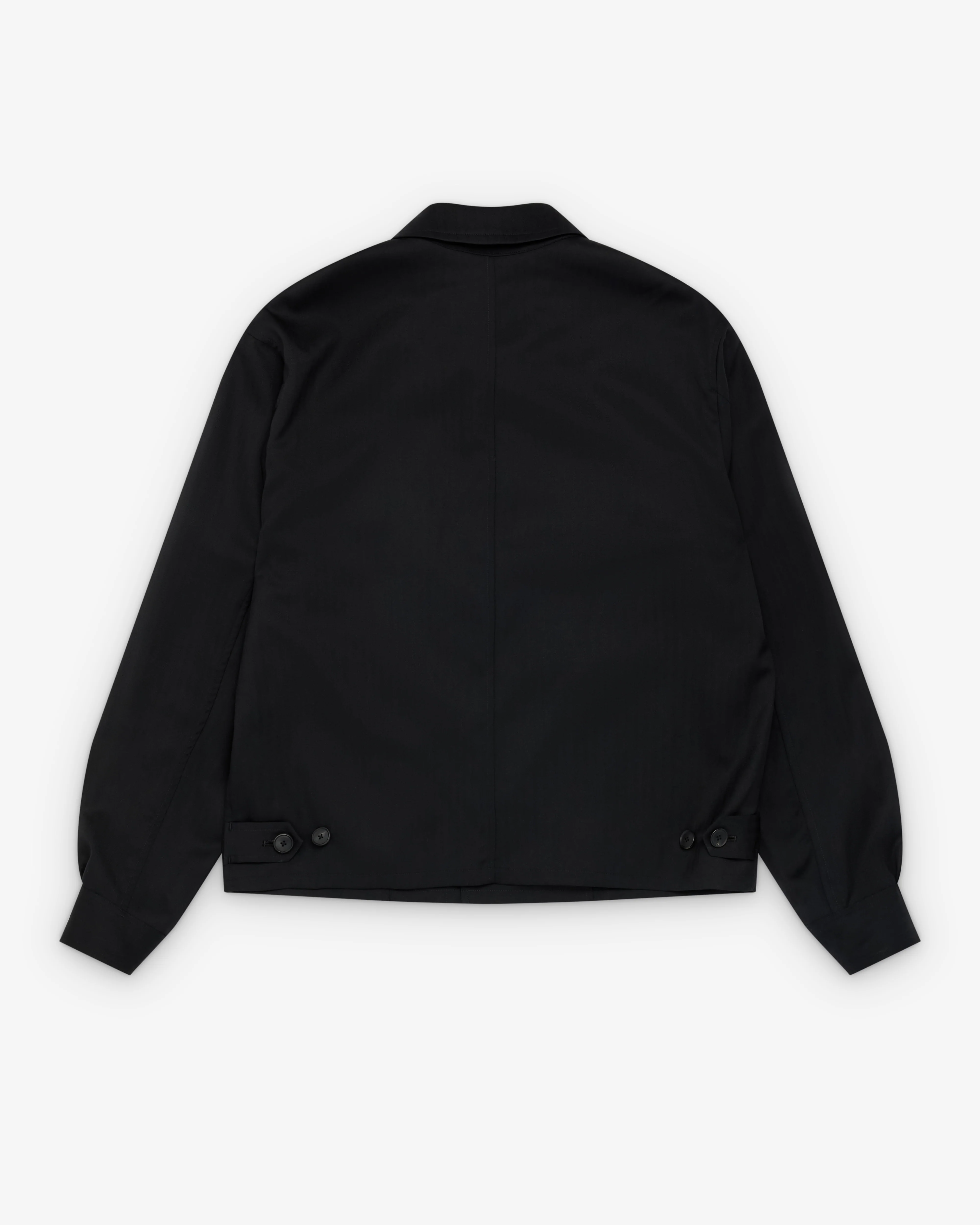 Auralee - Men's Wool Herringbone Blouson - (Black) - Image 2