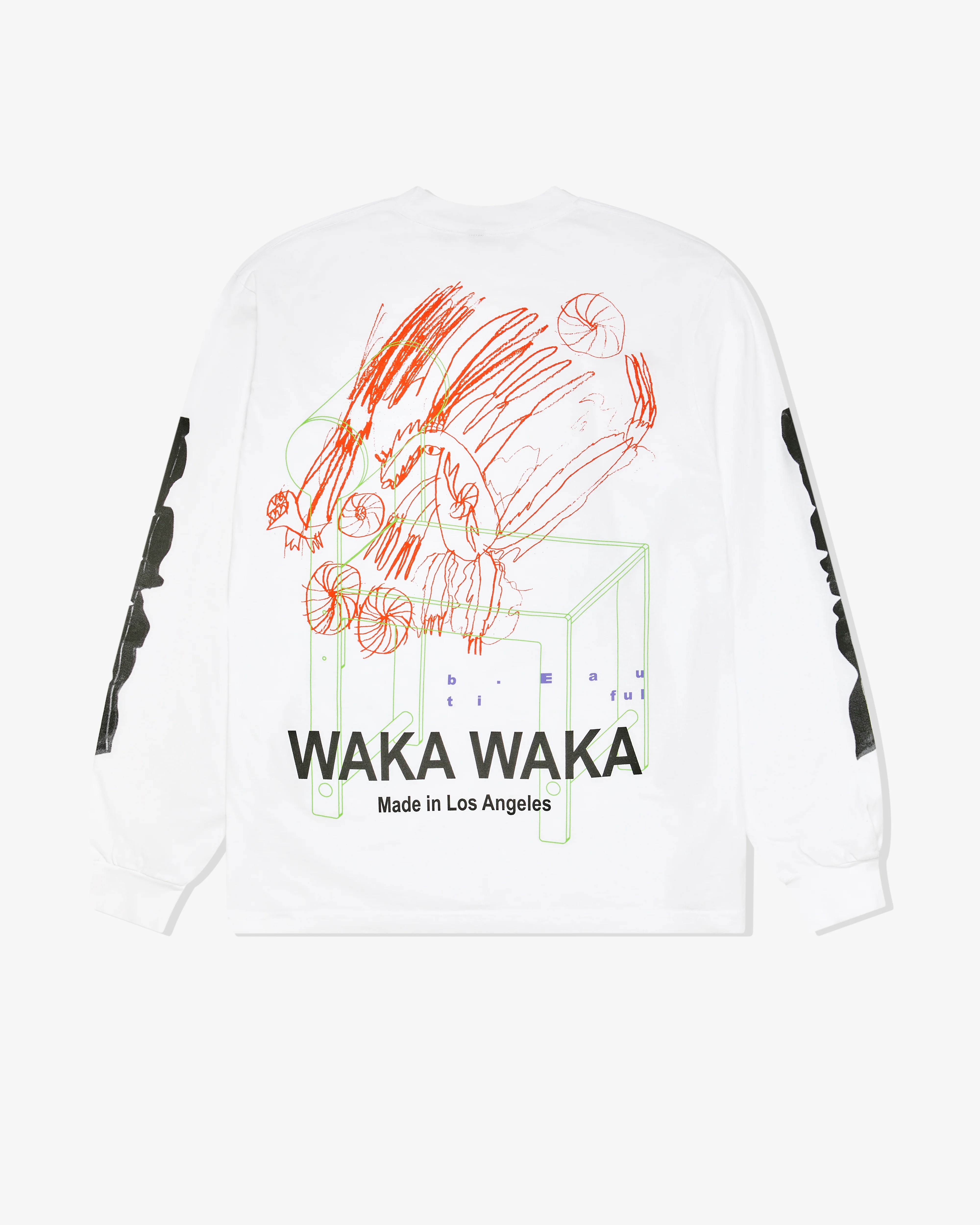 b.Eautiful - Men’s Waka Waka A Future T-Shirt - (White) - Image 2