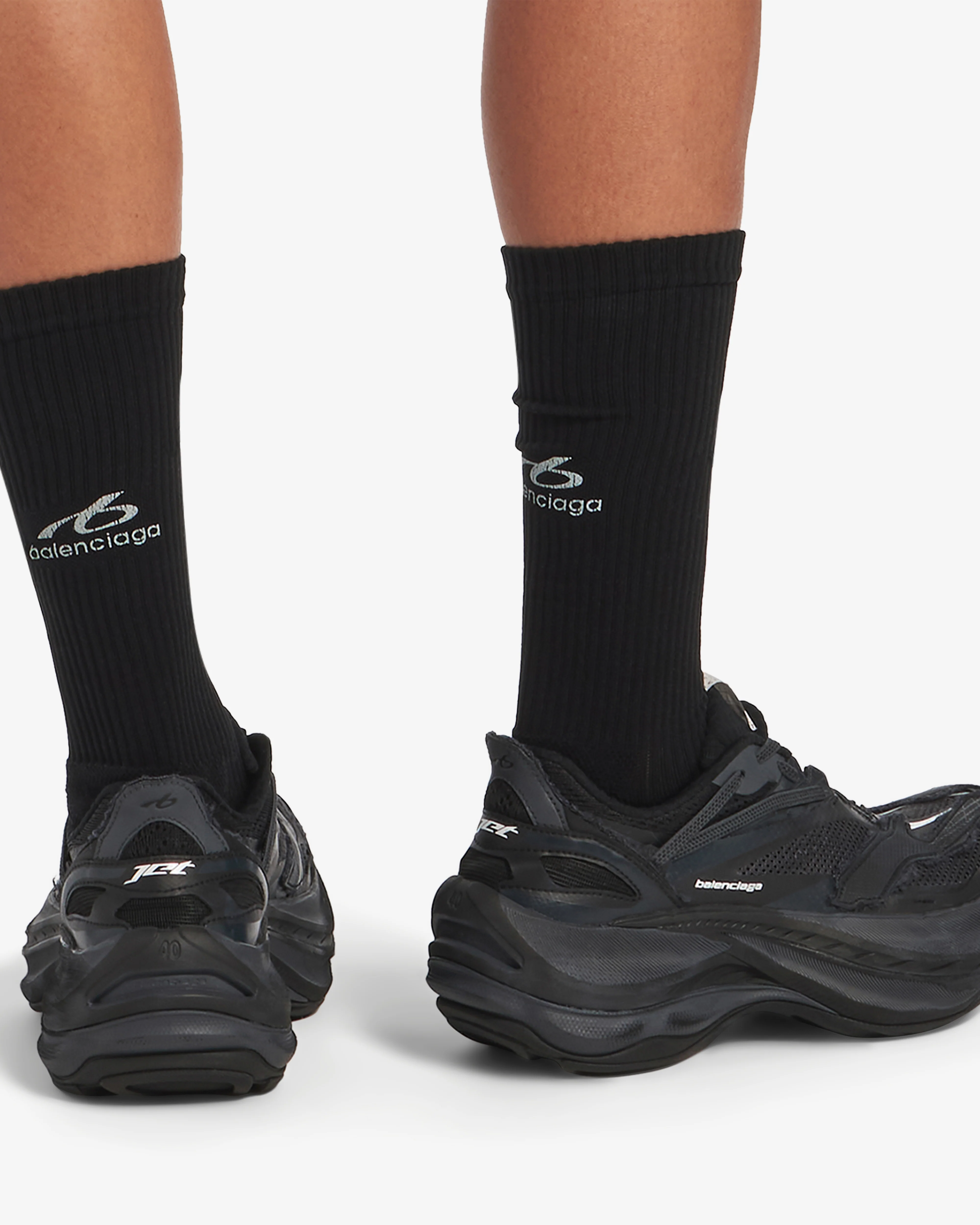 Balenciaga  - Men's Jet Trainers - (Black) - Image 6
