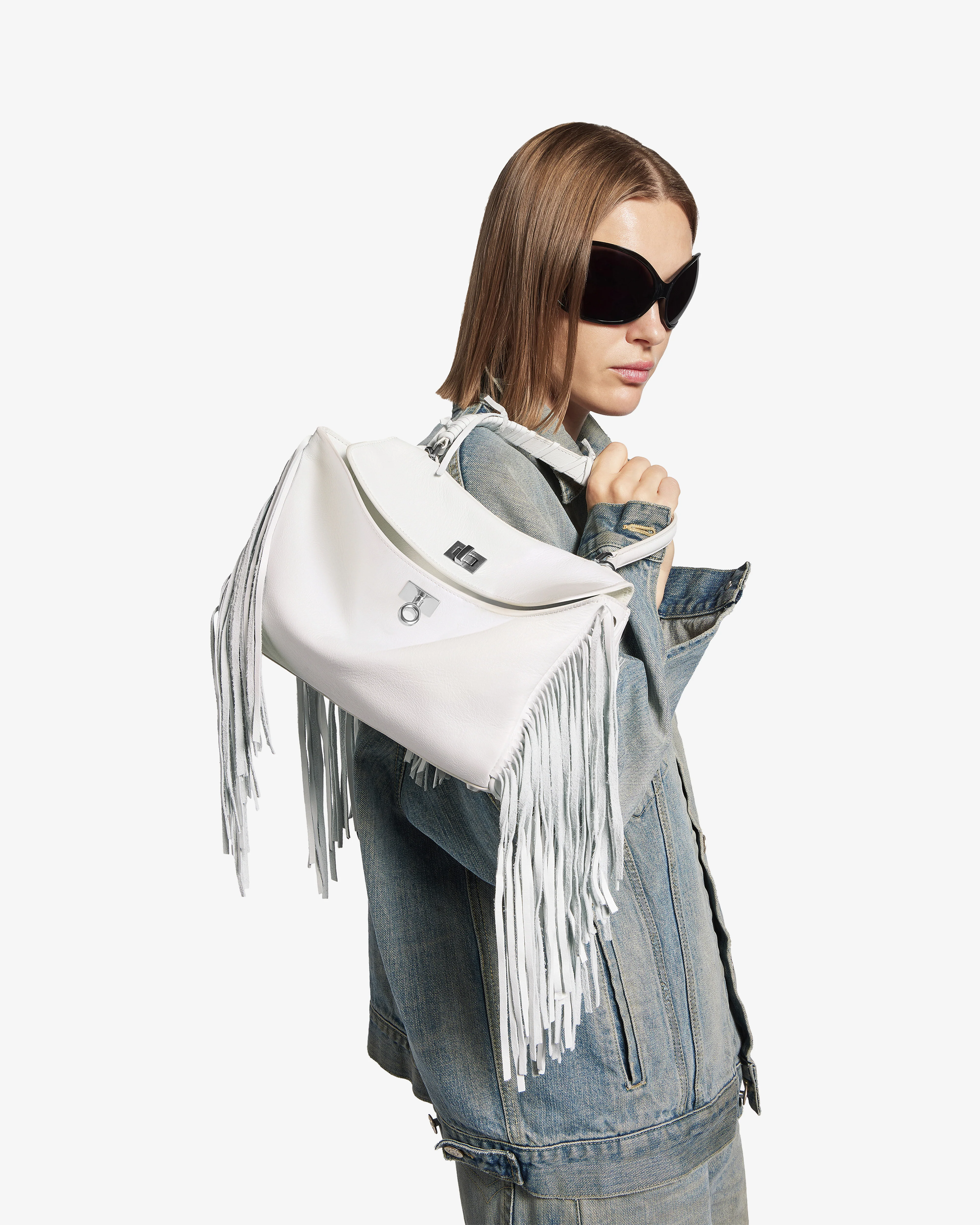 Balenciaga - Women's Small Rodeo Handbag - (White) - Image 8