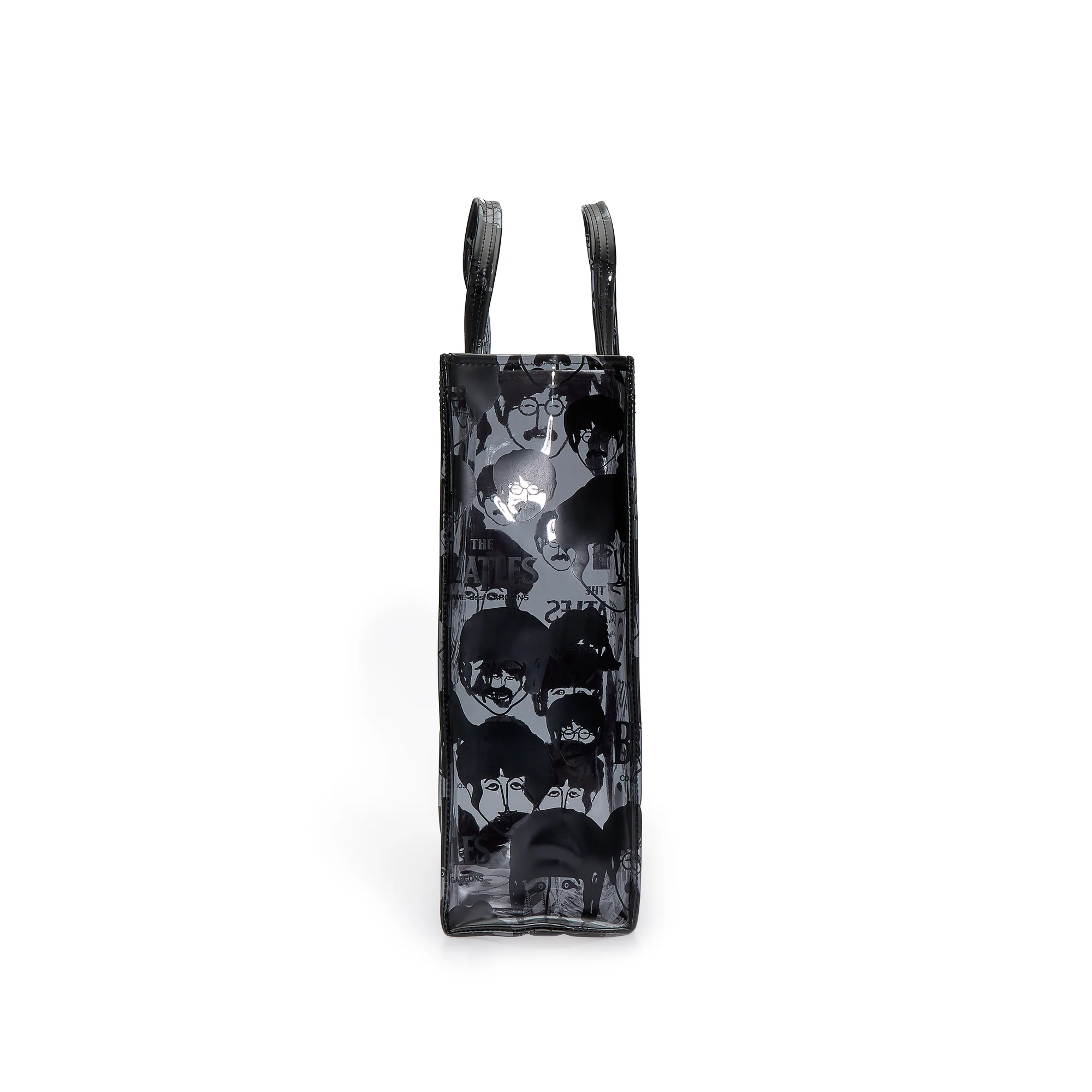 CDG Beatles - Faces PVC Tote - (VB-K203 Black) - Image 3