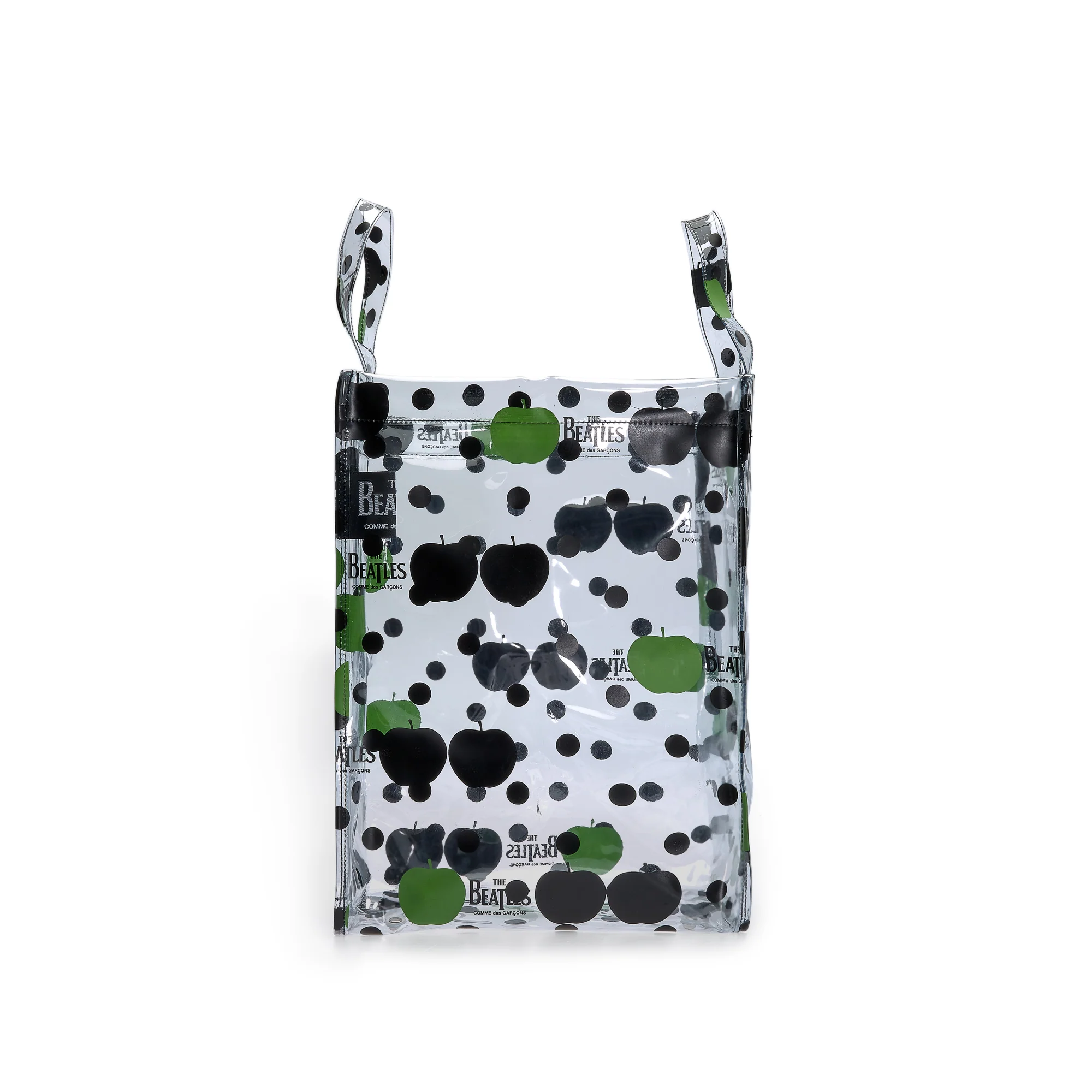 CDG Beatles - Small PVC Apple & Dot Tote - (VB-K201 Transparent) - Image 3