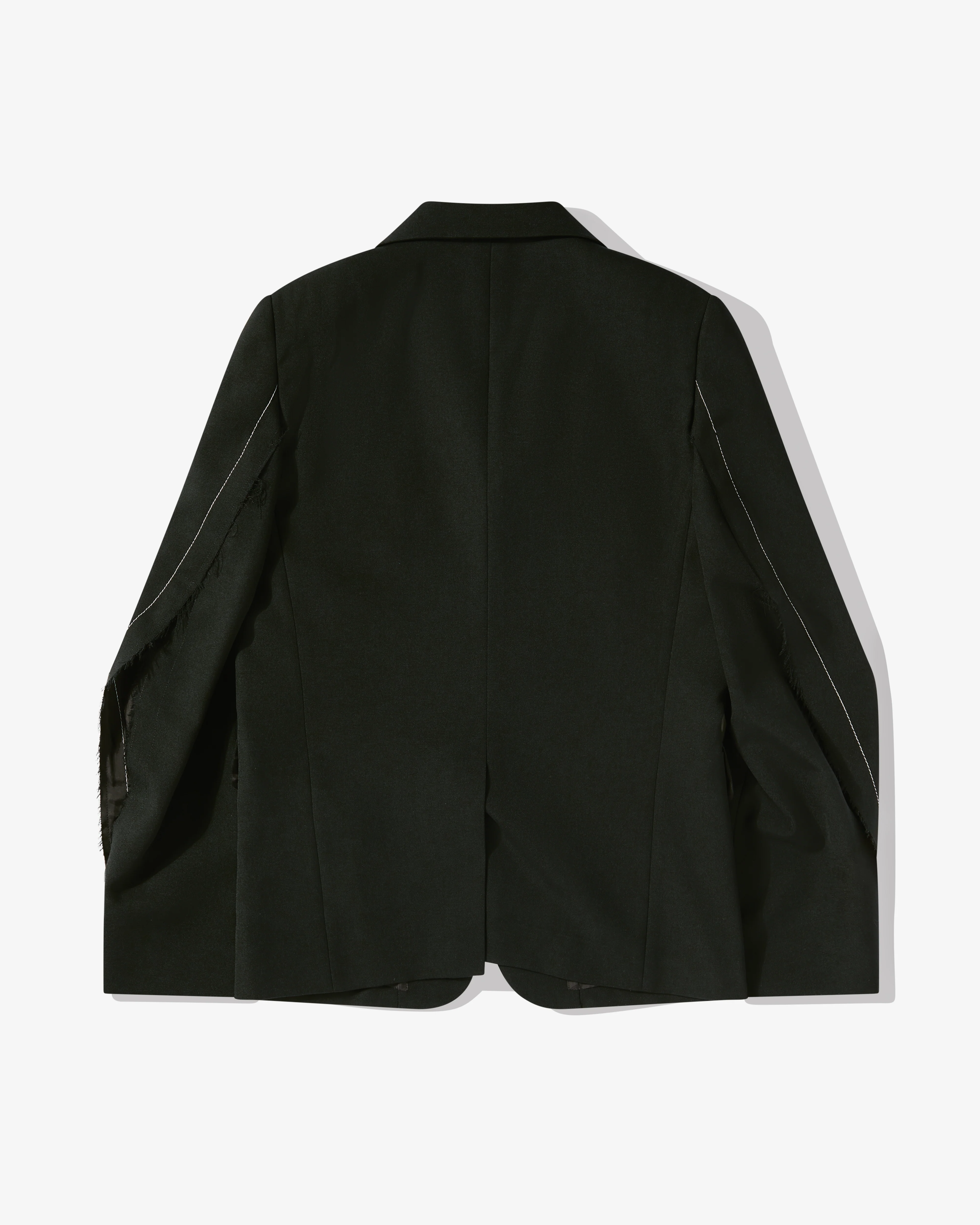Black Comme Des Garçons - Contrast Stitch Jacket - (Black) - Image 2