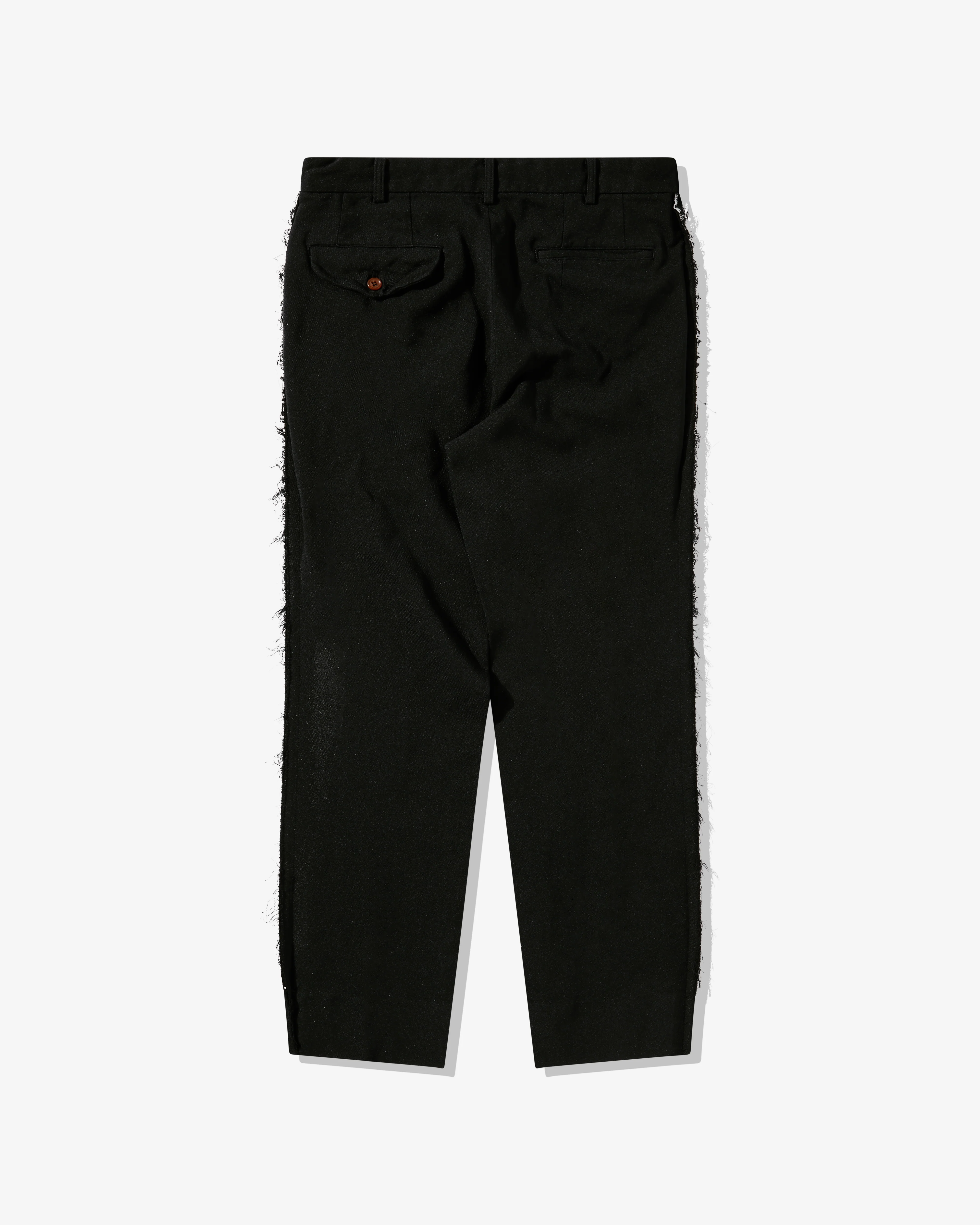 Black Comme Des Garçons - Raw Side Seam Trouser - (Black) - Image 2