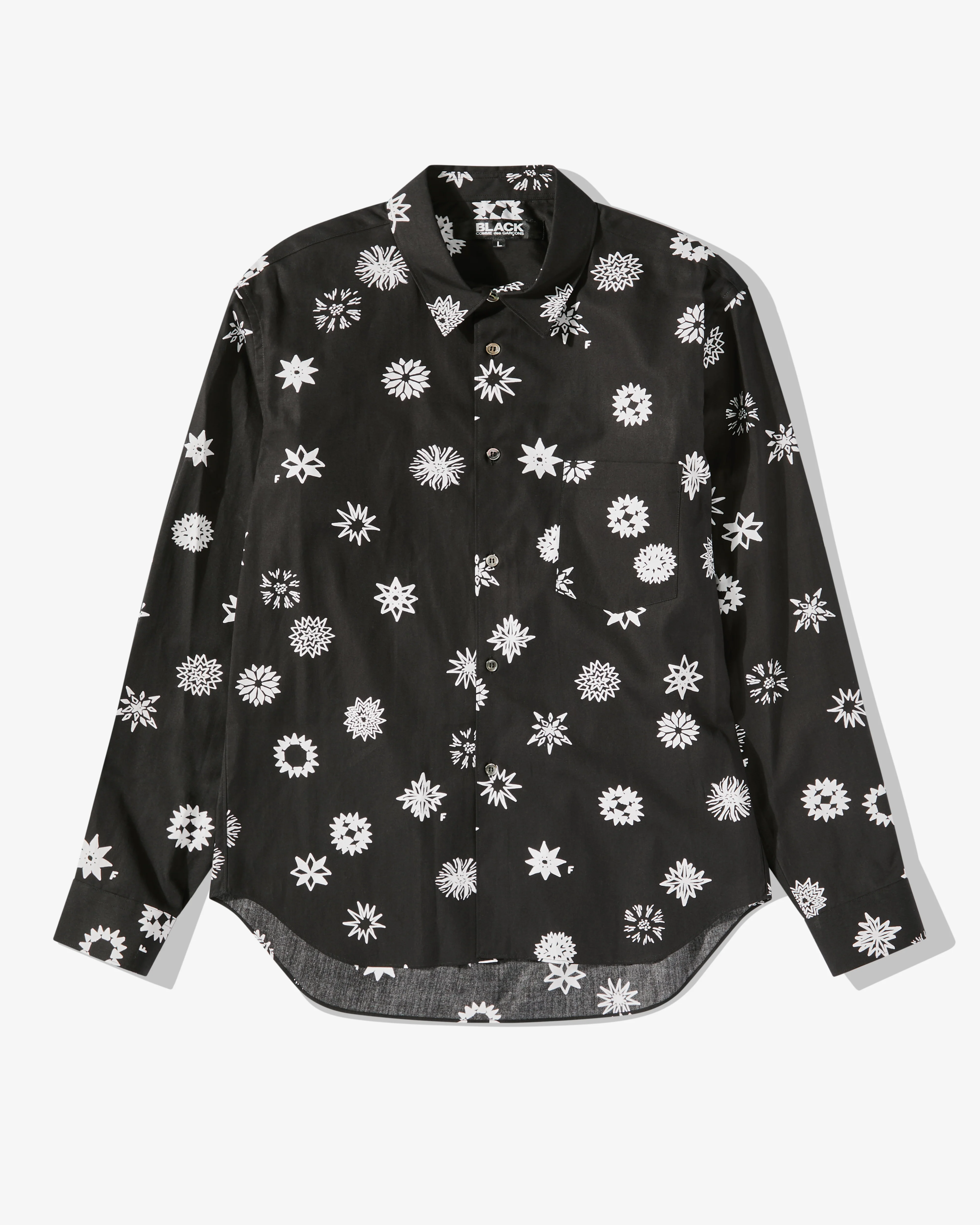Black Comme Des Garçons - Filip Pagowski Back Panel Cut-Out Shirt - (Print A)
