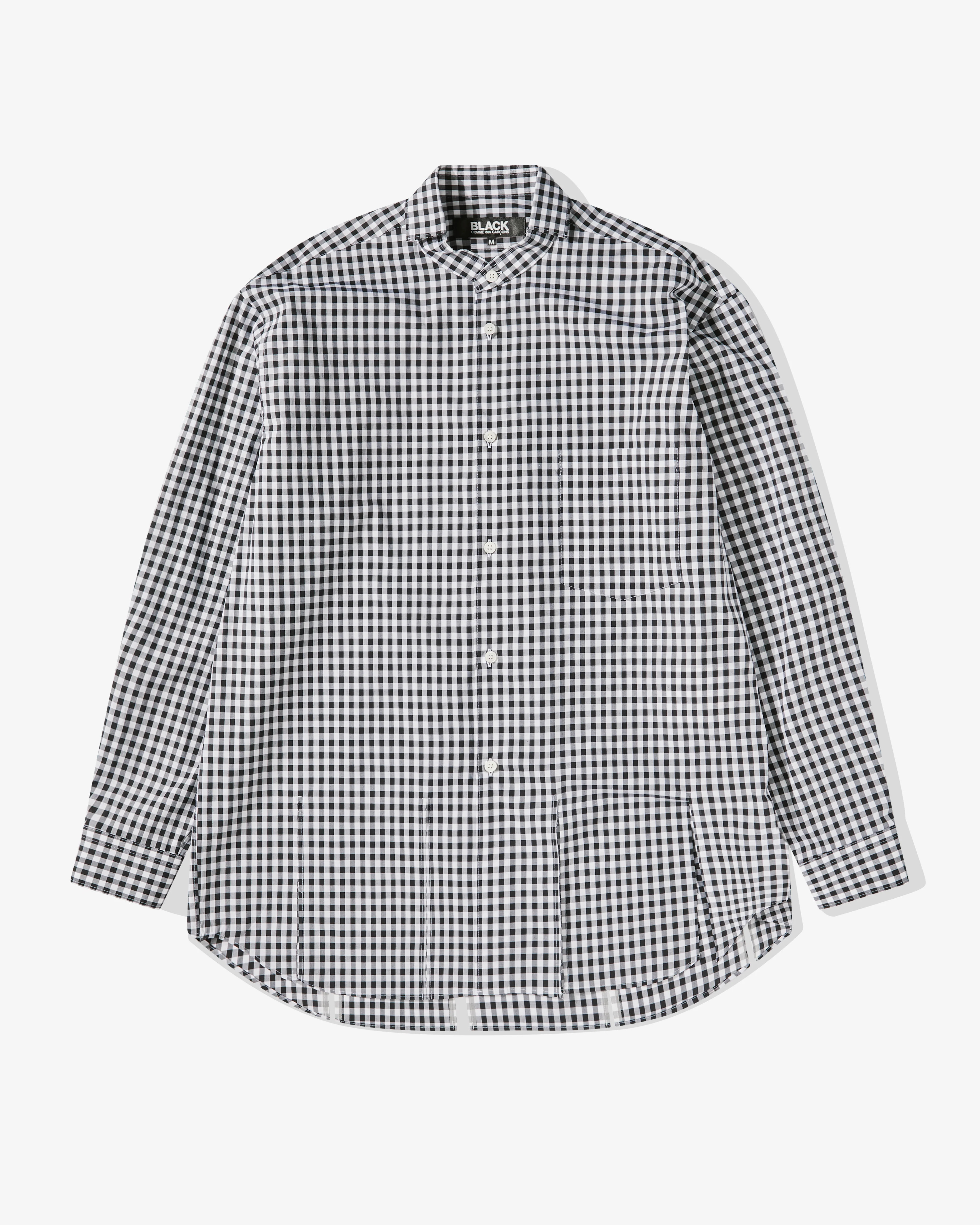 Black Comme Des Garçons - Gingham Check Shirt - (Black/White)