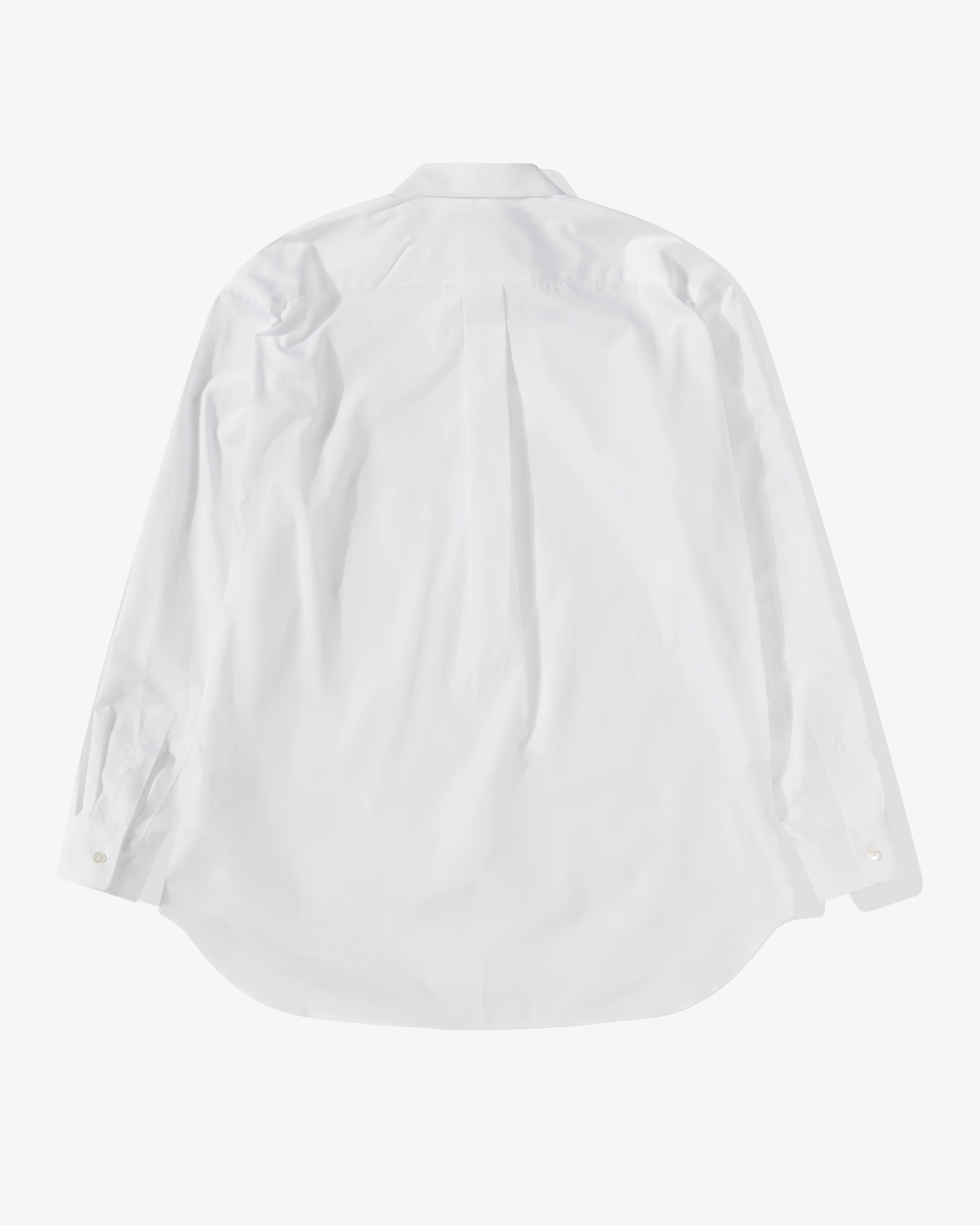 Black Comme Des Garçons - Half Collar Cotton Shirt - (White) - Image 2