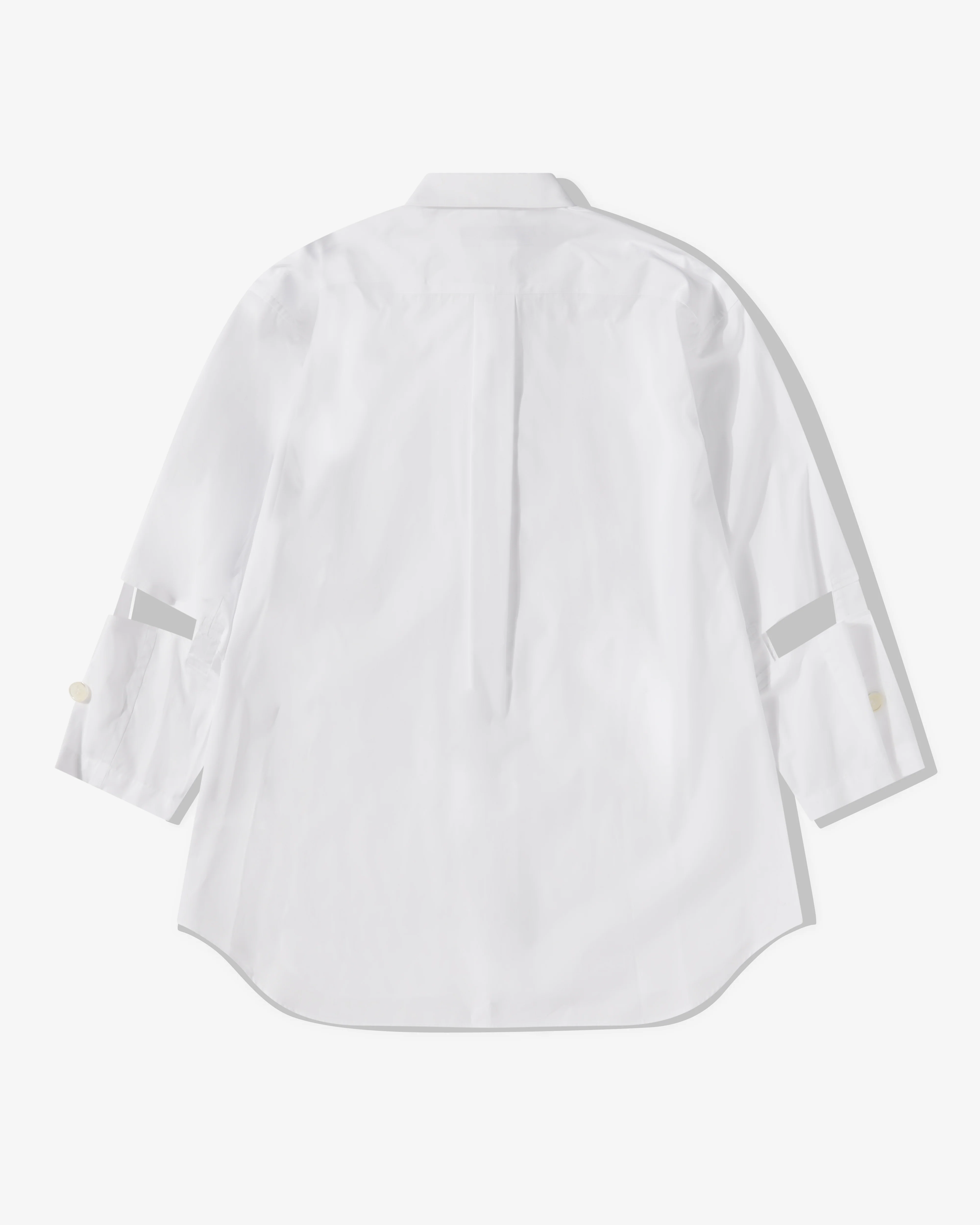 Black Comme Des Garçons - Sleeve Cut-Out Shirt - (White) - Image 2