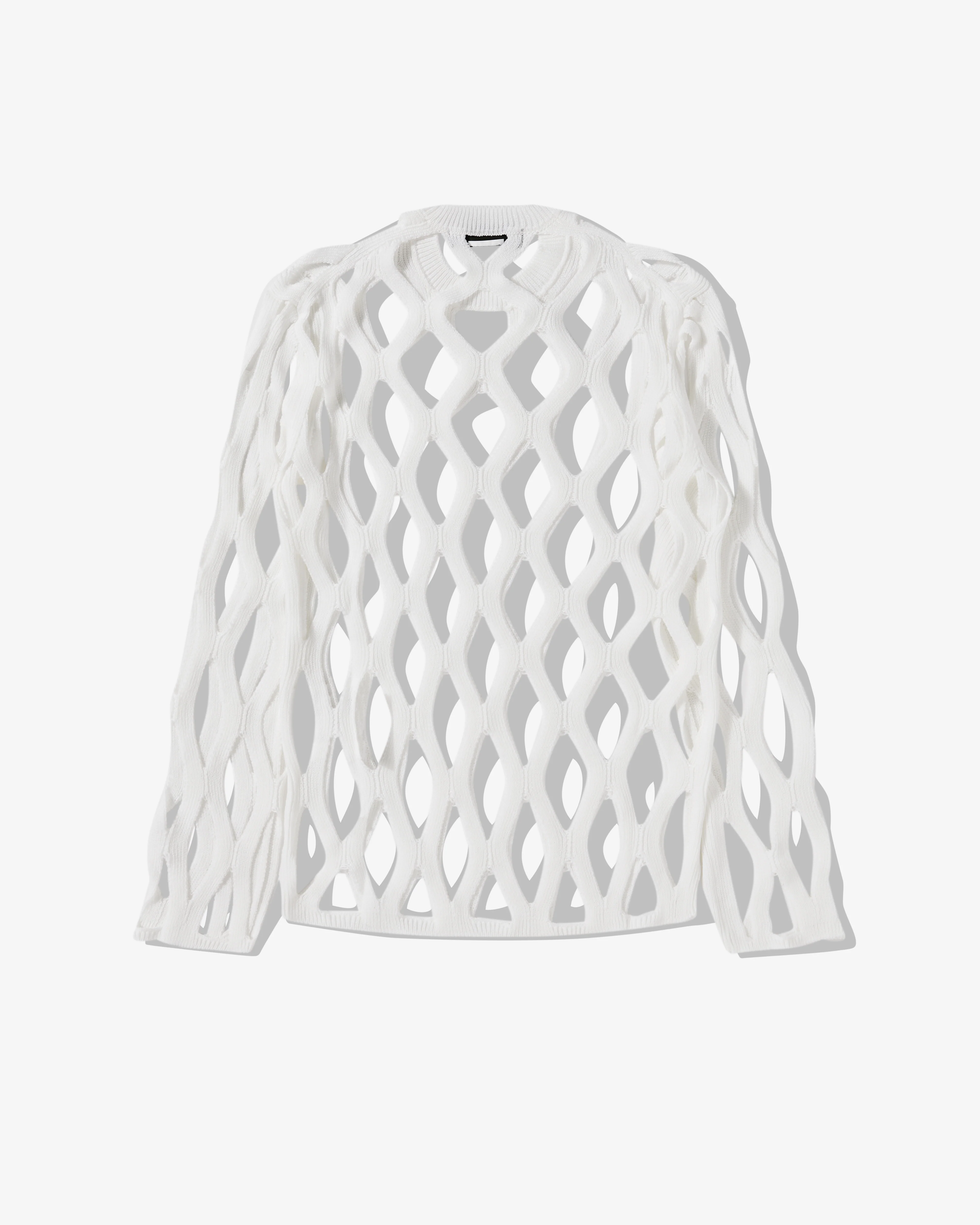 Black Comme Des Garçons - Mesh Sweatshirt - (White) - Image 2