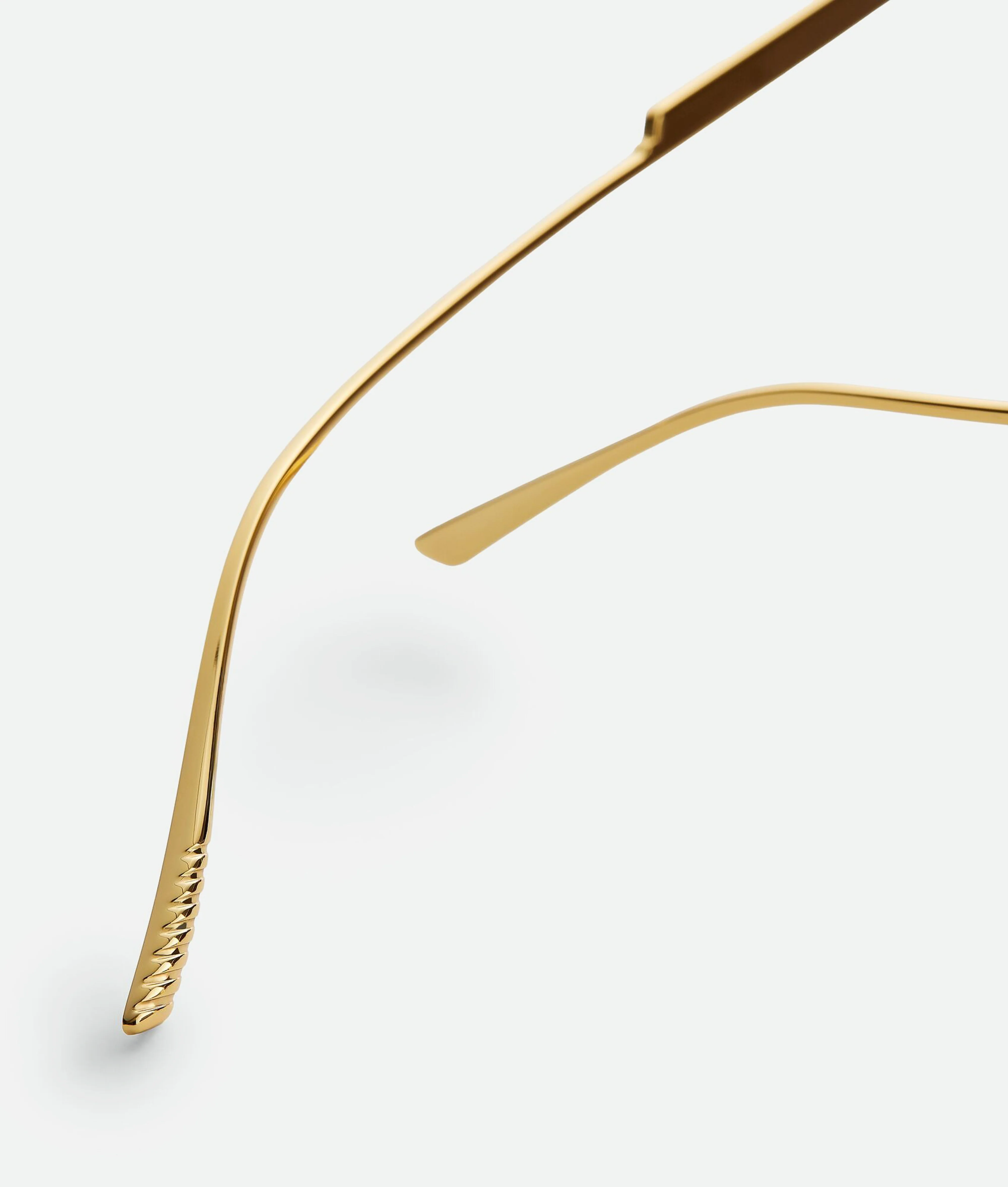 Bottega Veneta - Classic Aviator Sunglasses - (Gold / Grey) - Image 3