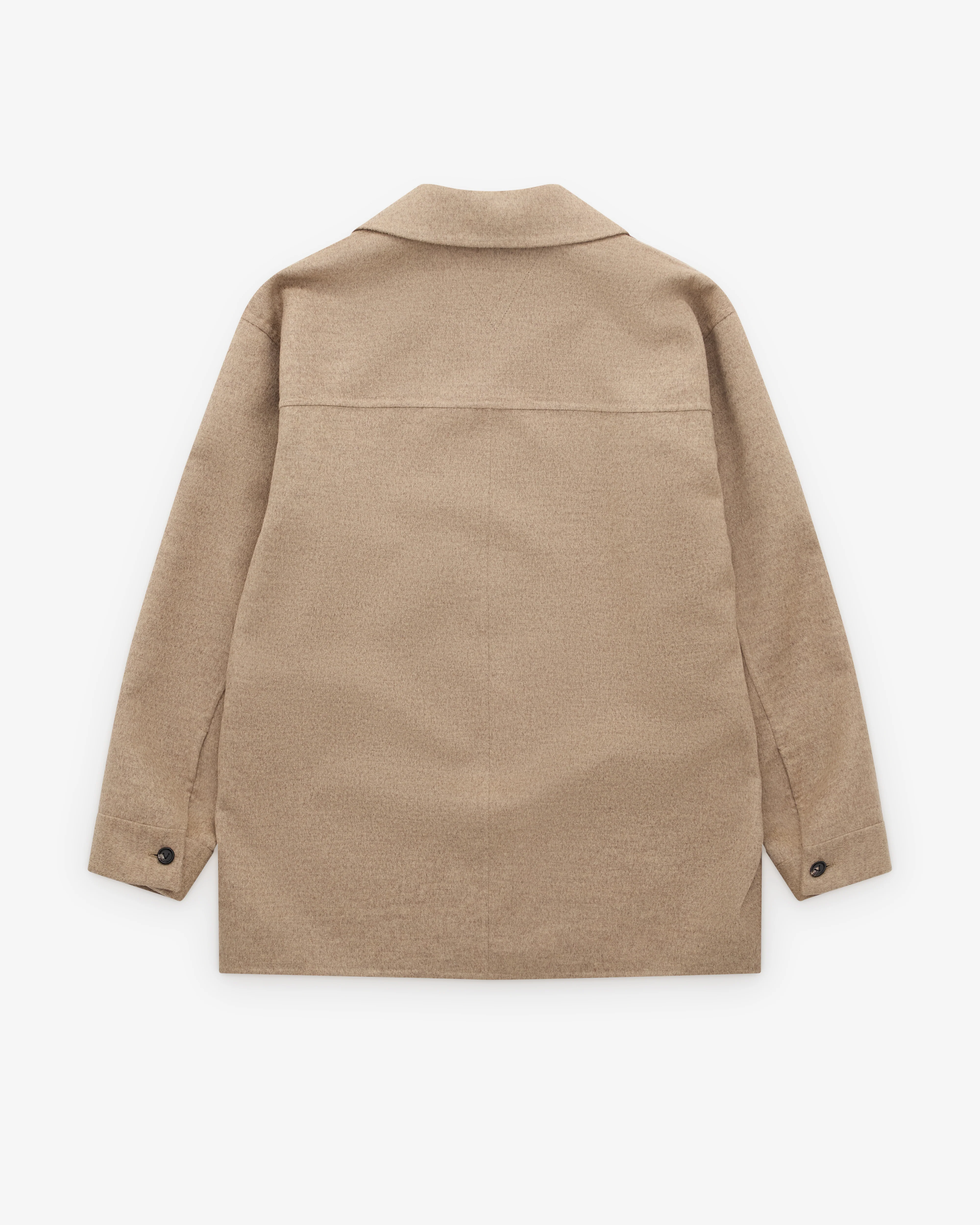 Bottega Veneta - Men’s Wool And Cashmere Overshirt - (Sandshell Melange) - Image 2