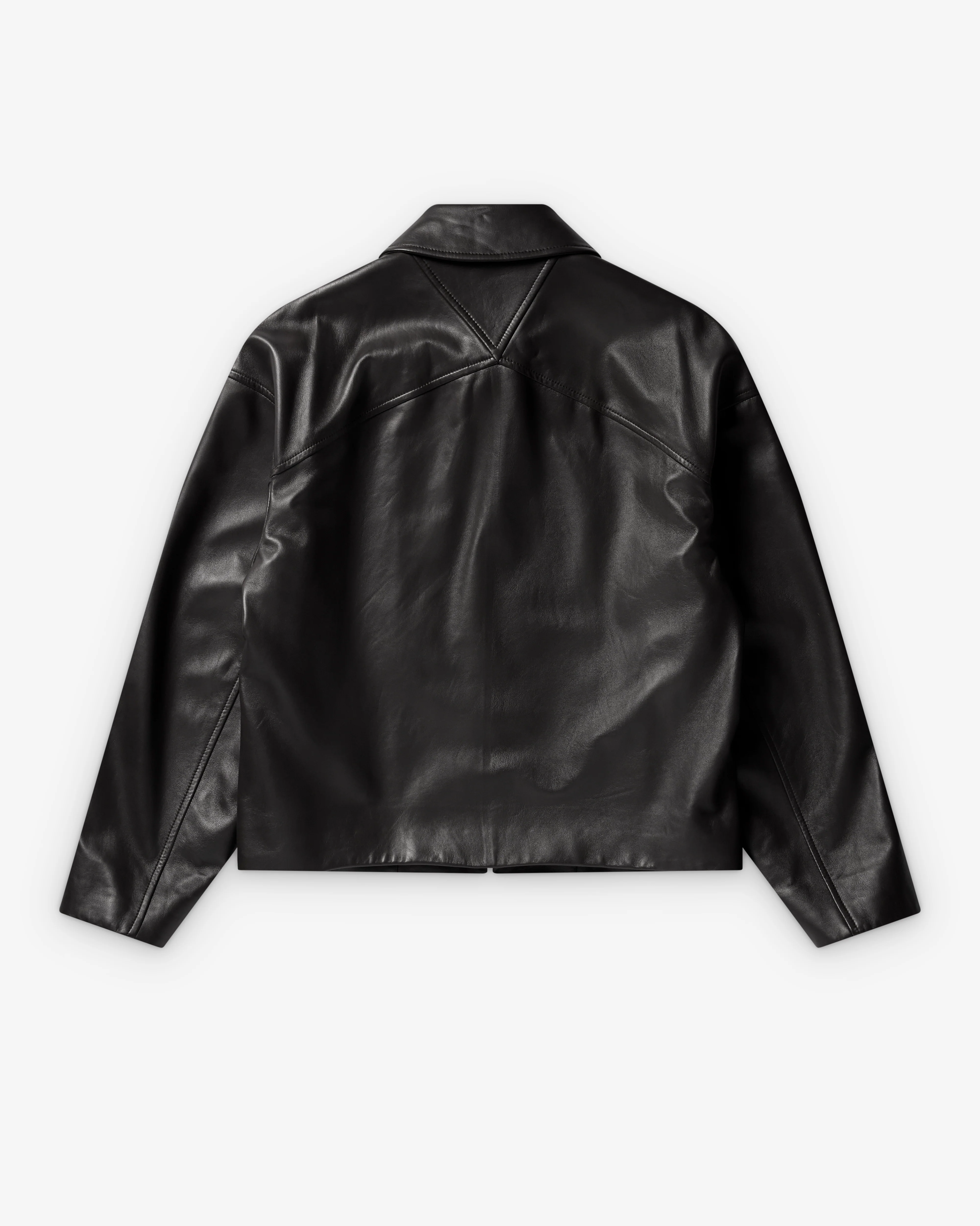 Bottega Veneta - Men's Shiny Leather Blouson - (Fondant) - Image 2