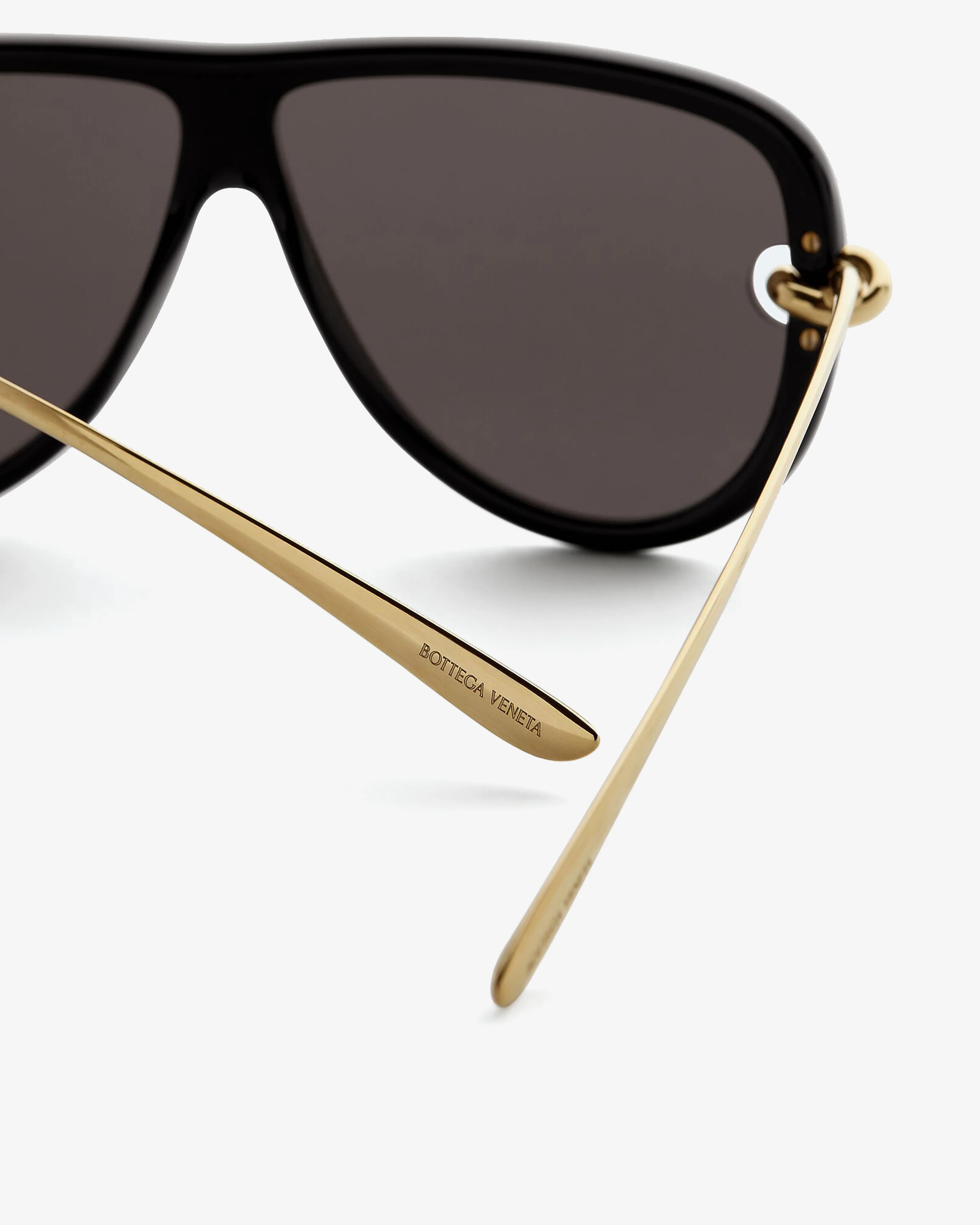 Bottega Veneta - Knot Aviator Sunglasses - (Black/Grey) - Image 4