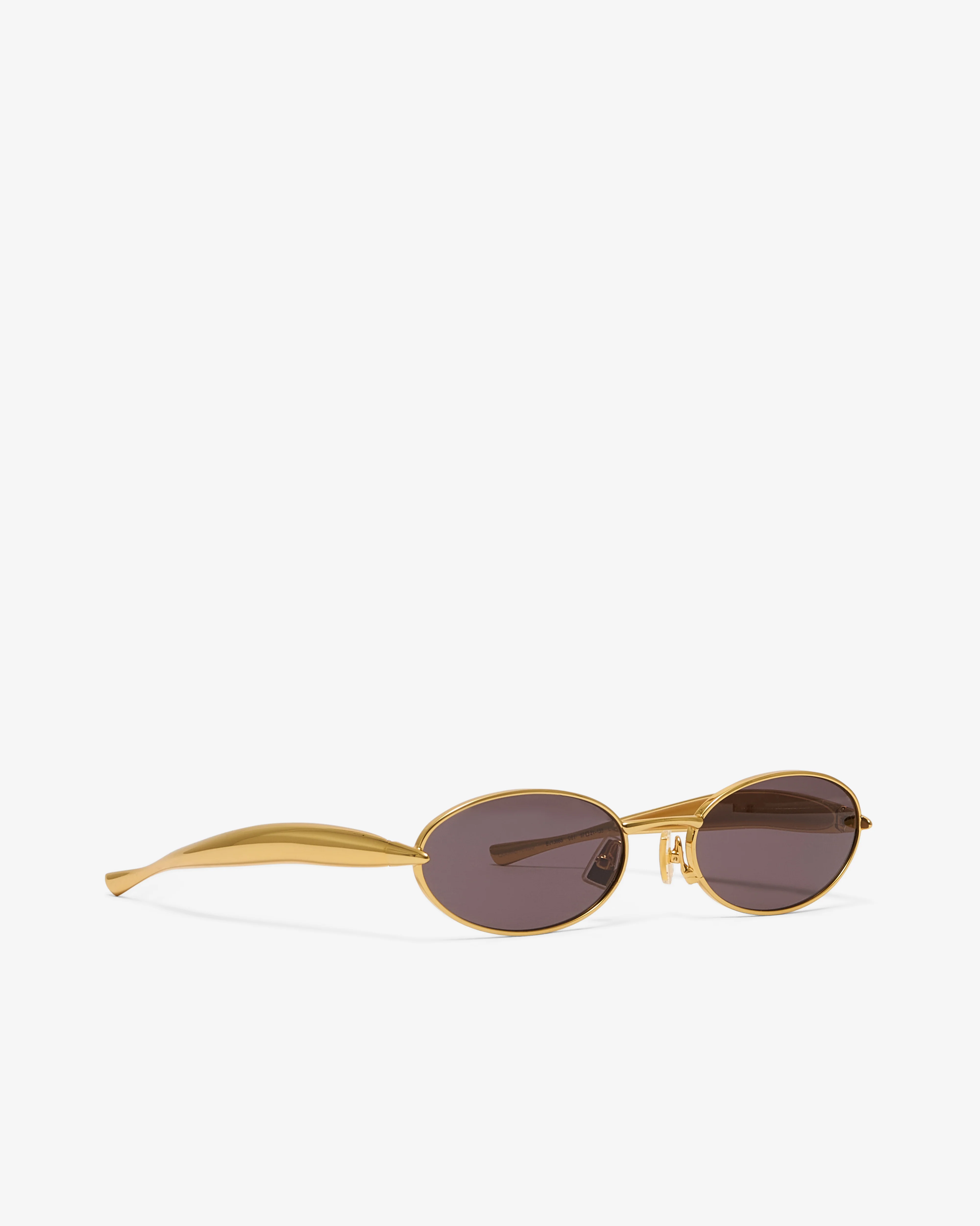 Bottega Veneta - Women's Sardine Oval Sunglasses - (Gold/Grey) - Image 2