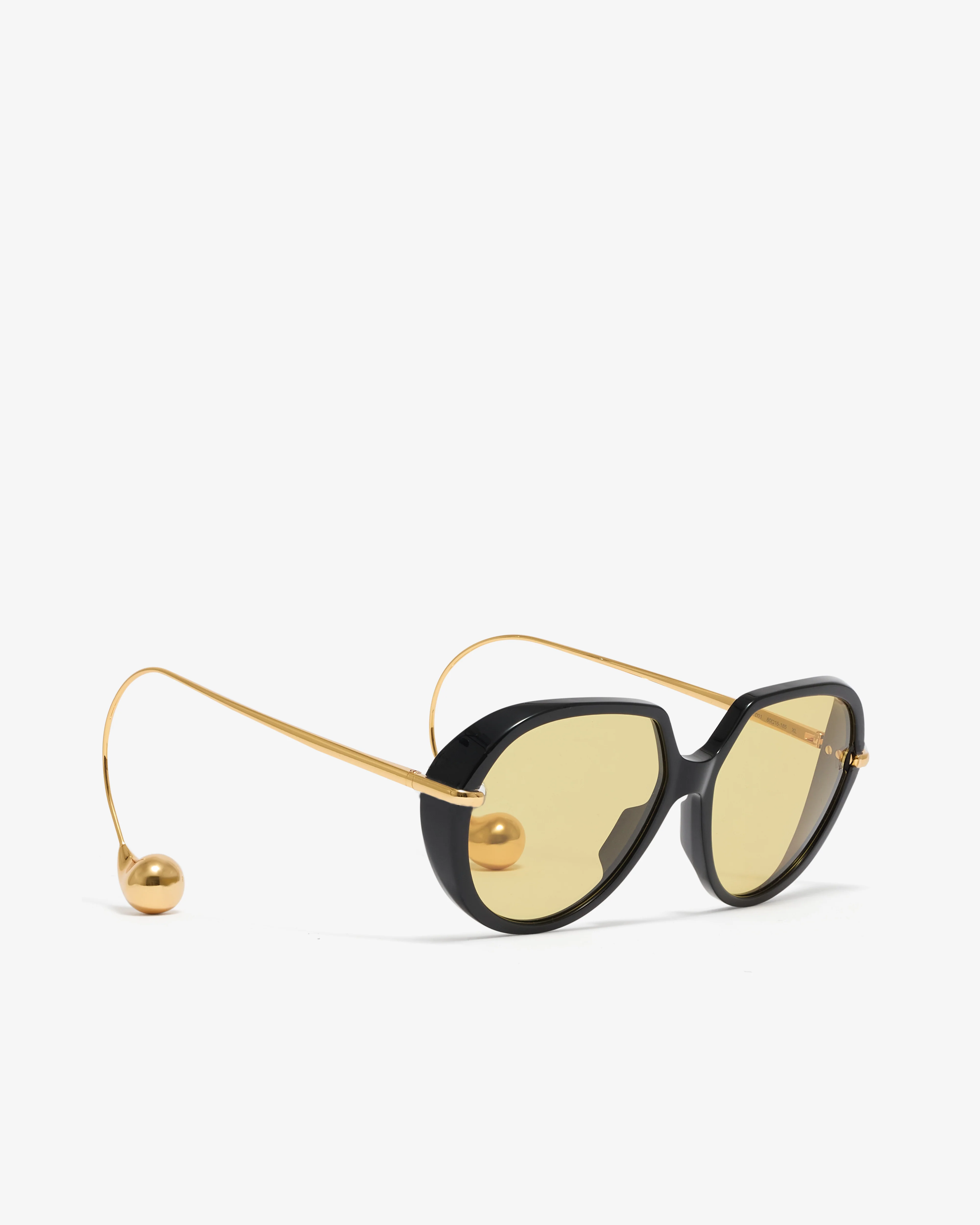 Bottega Veneta - Women’s Drop Squared Sunglasses - (Black/Gold) - Image 2