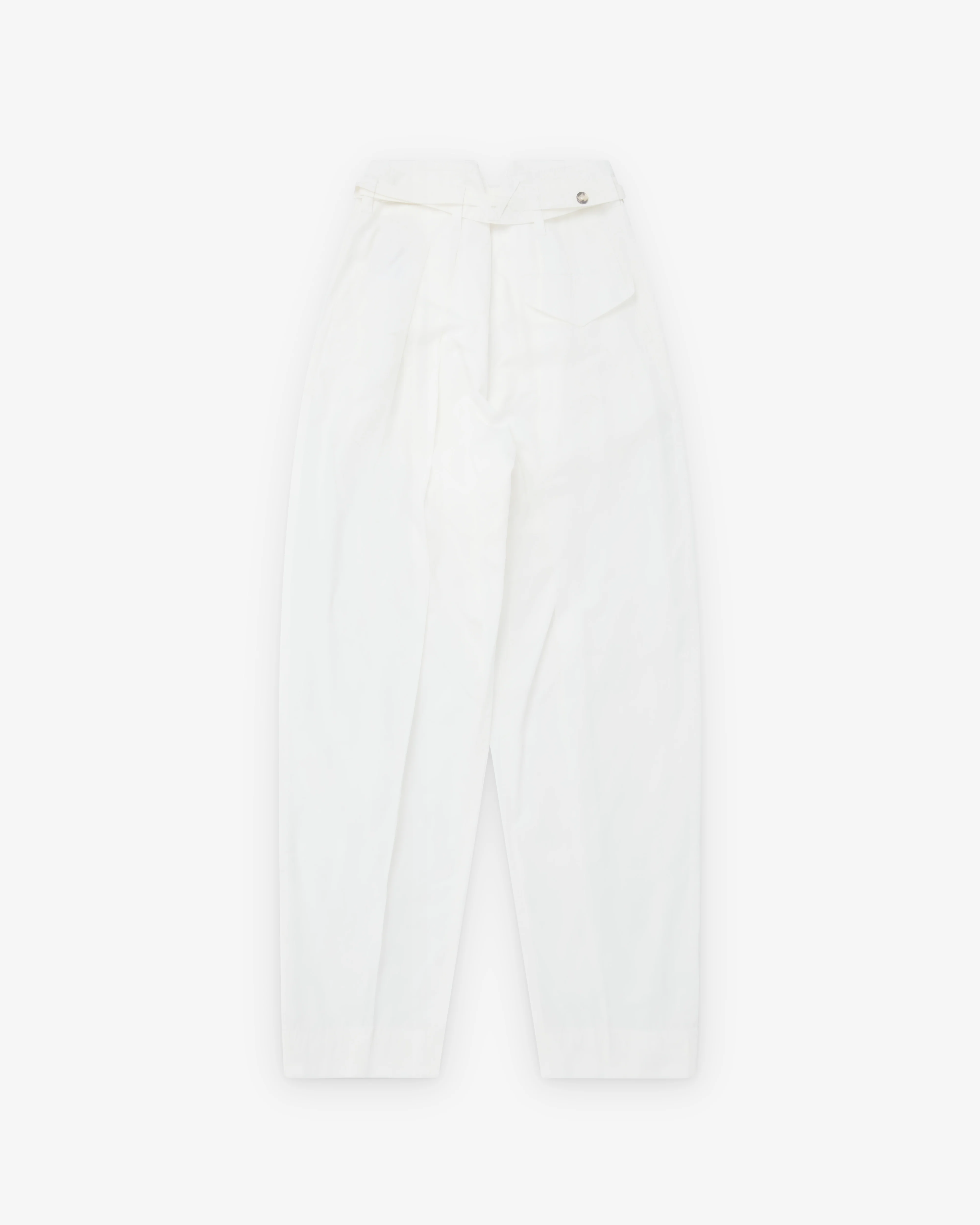 Bottega Veneta - Women's Compact Cotton Trousers - (Chalk) - Image 2