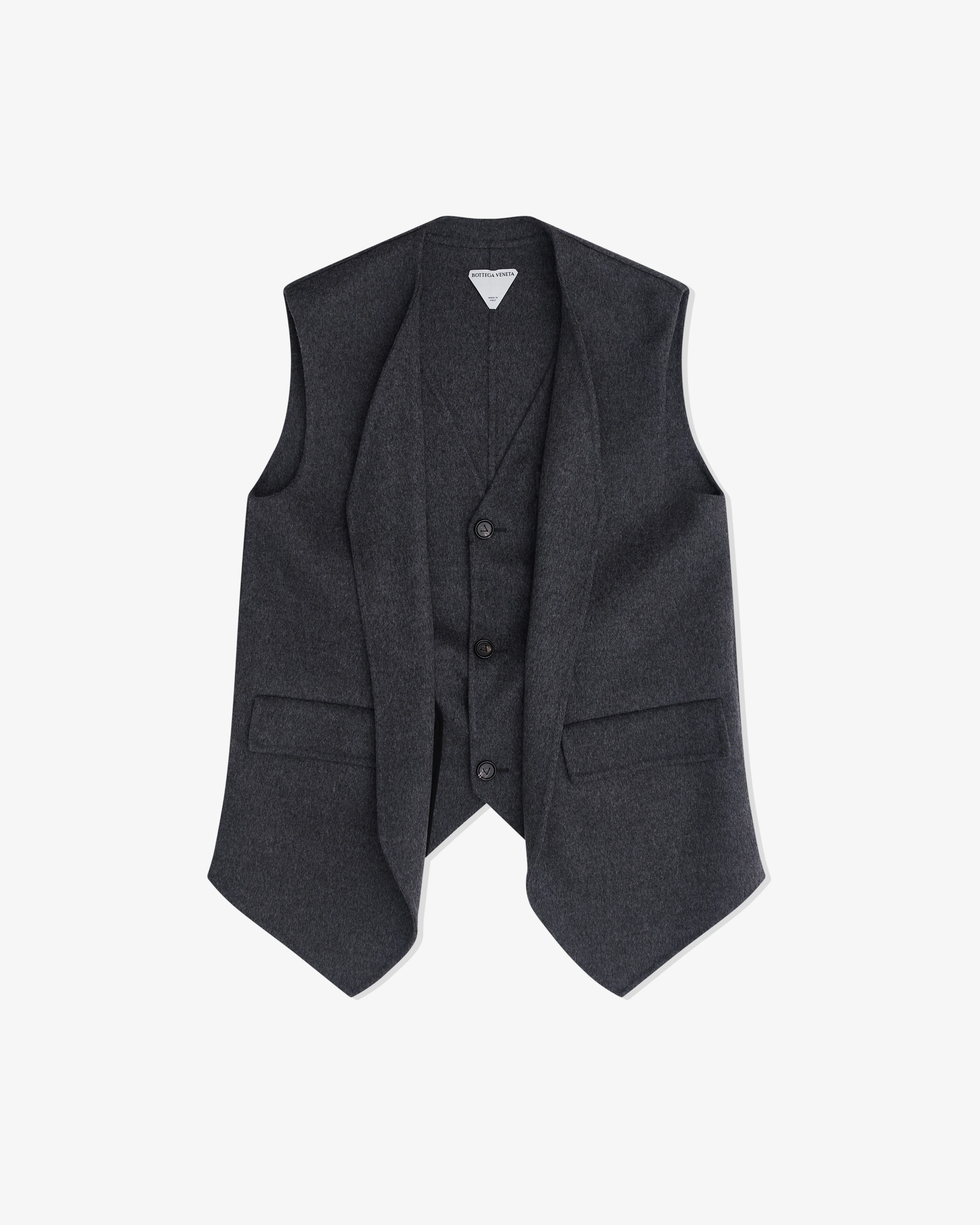 Bottega Veneta - Women’s Double Face Wool Gilet - (Charcoal Melange) - Image 2