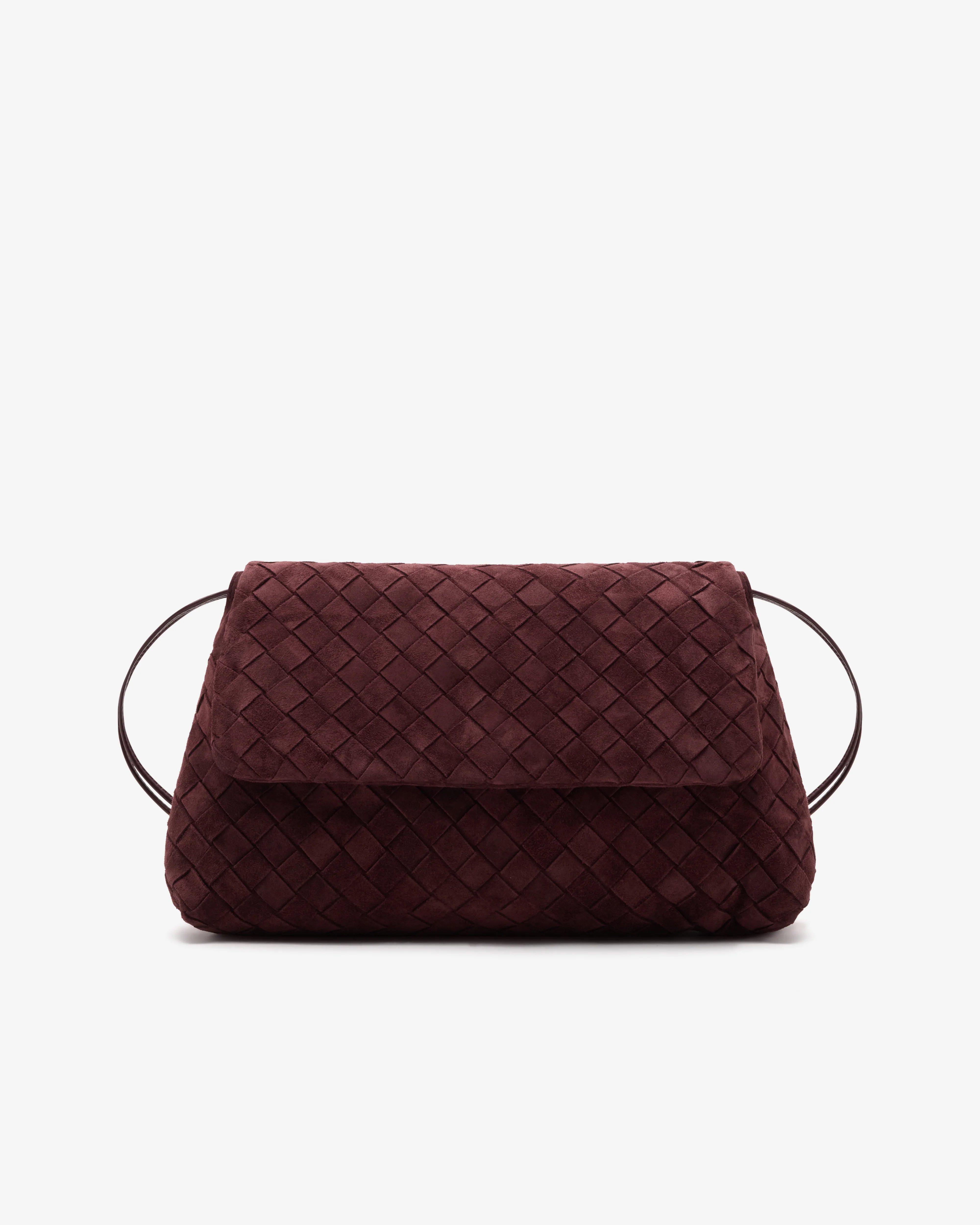 Bottega Veneta - Women's Giorno Suede Pouch - (Deep Mahogany)